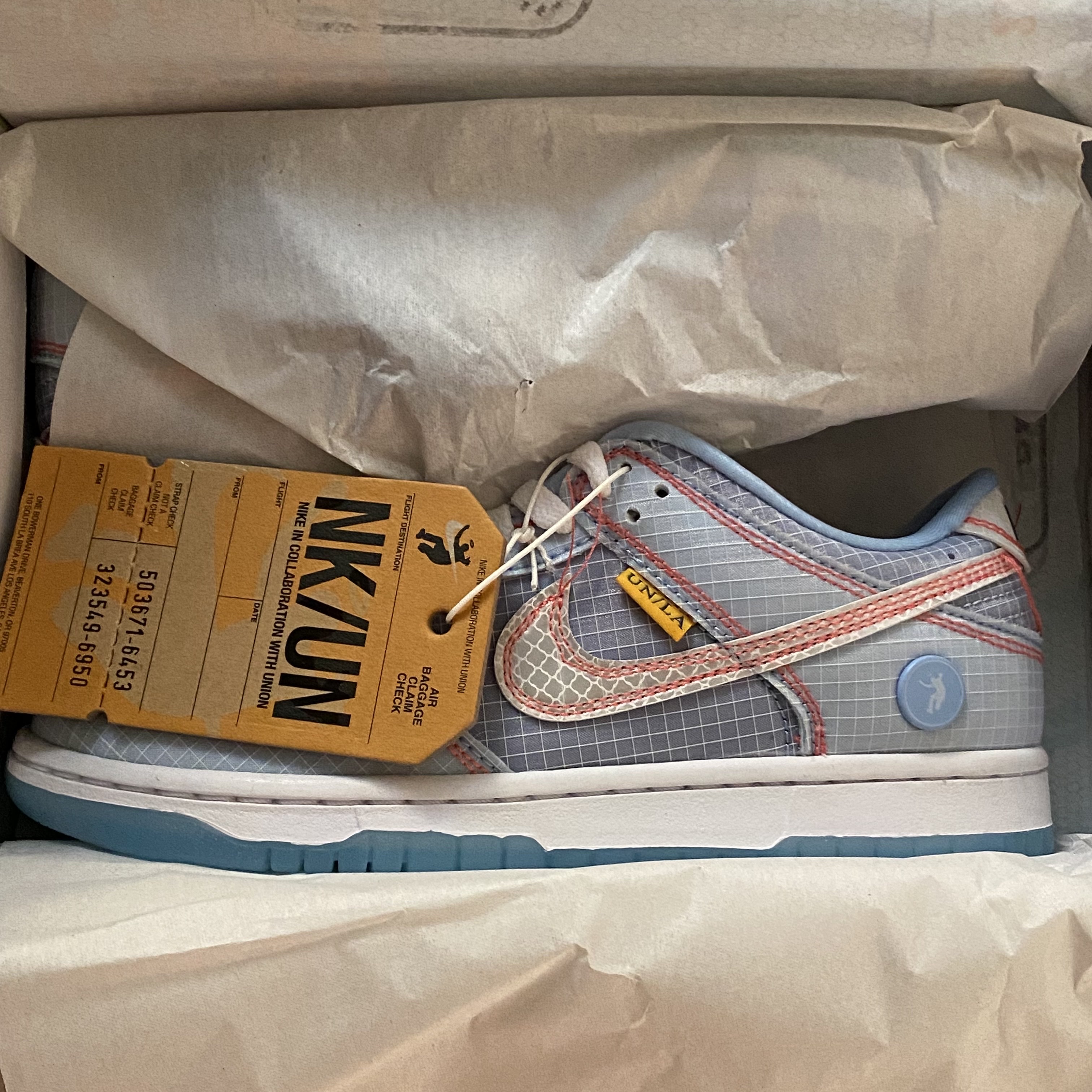 Nike x Union Dunk Low Passport Pack Argon 착용 스타일