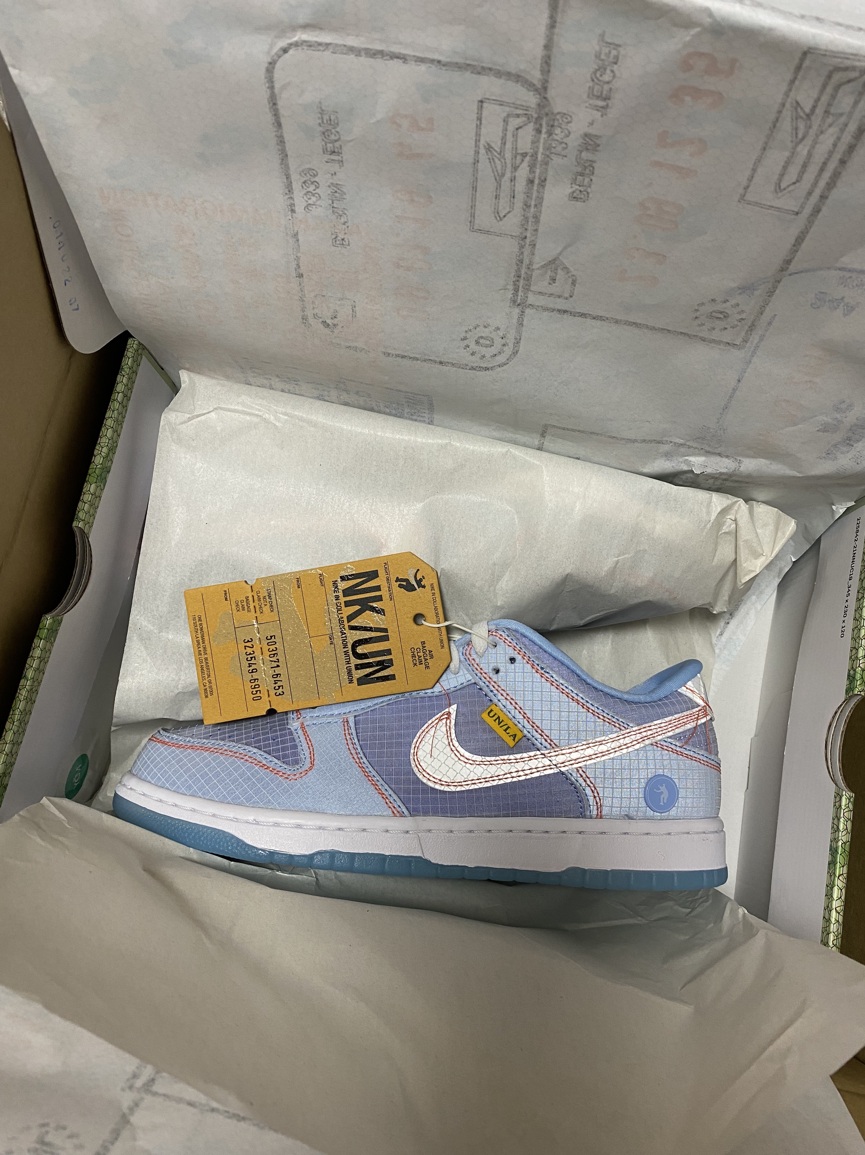 Nike x Union Dunk Low Passport Pack Argon 착용 스타일
