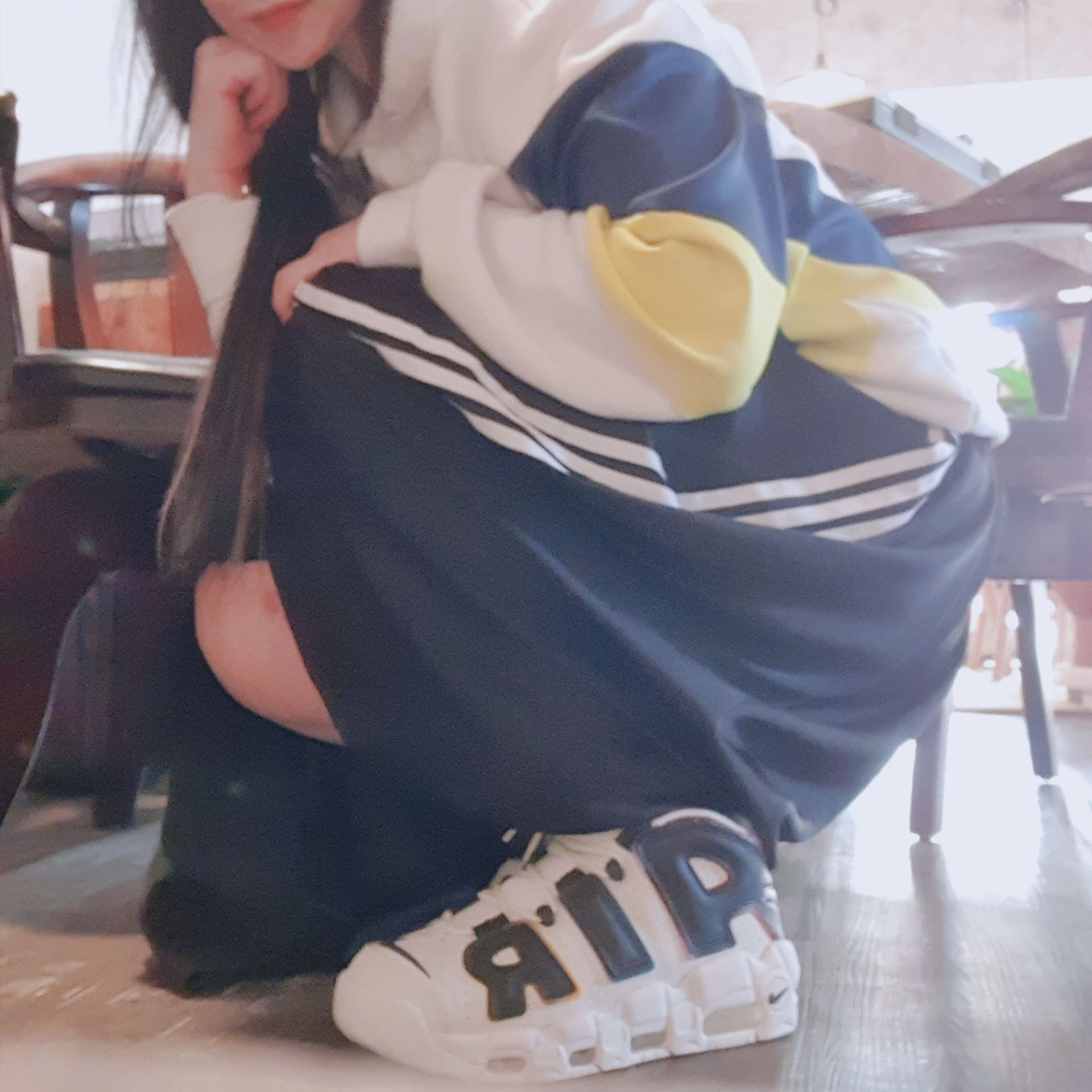 Nike Air More Uptempo 96 Trading Cards 착용 스타일 - 2