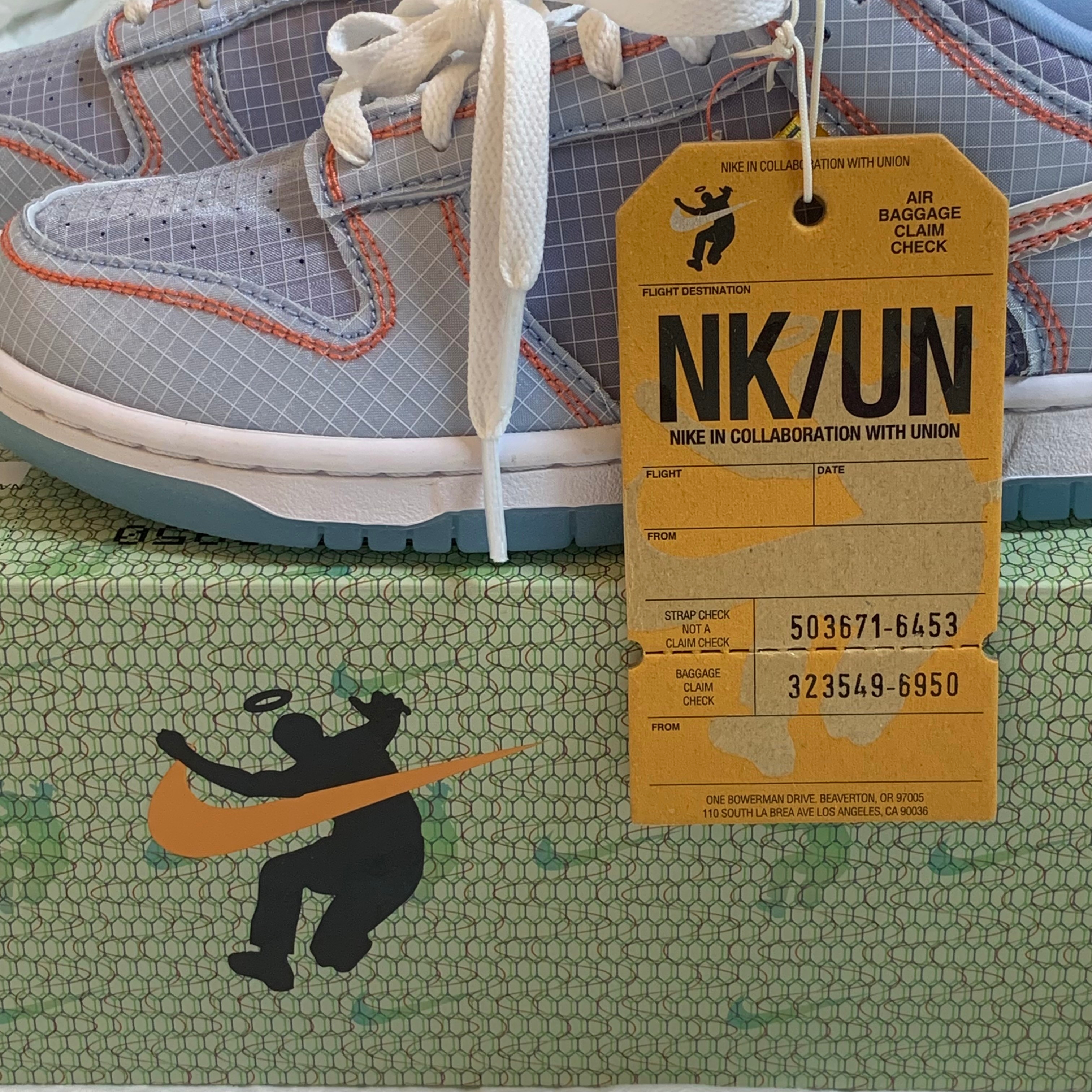 Nike x Union Dunk Low Passport Pack Argon 착용 스타일 - 3