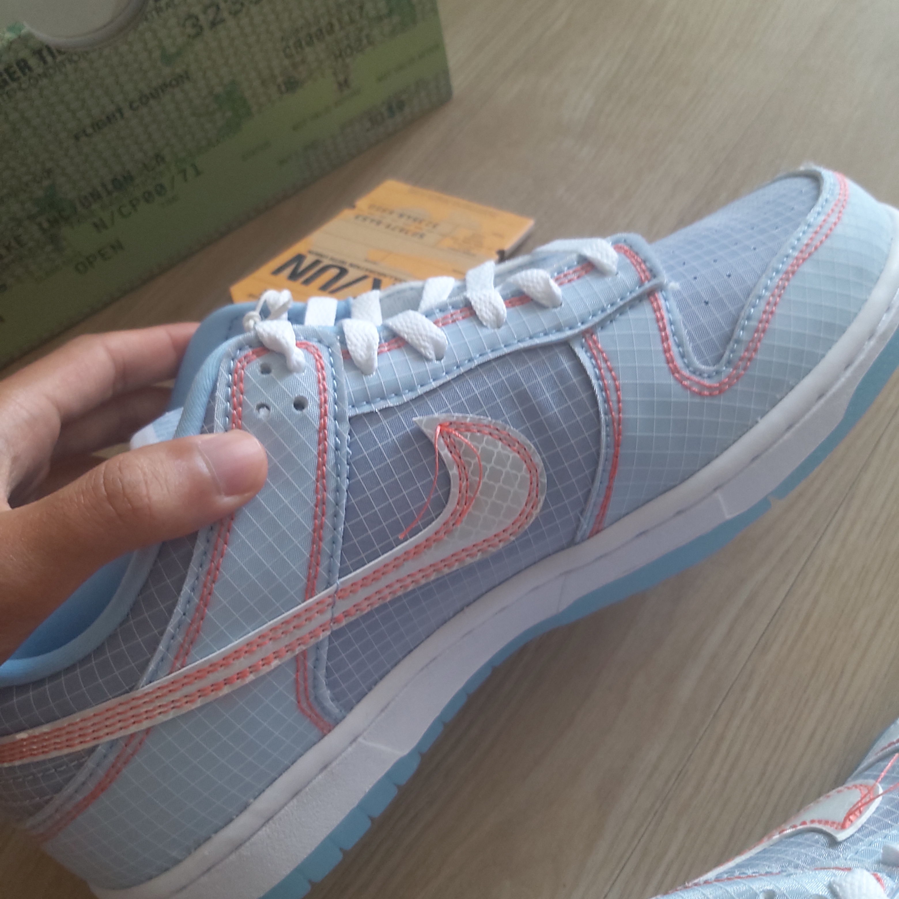 Nike x Union Dunk Low Passport Pack Argon 착용 스타일
