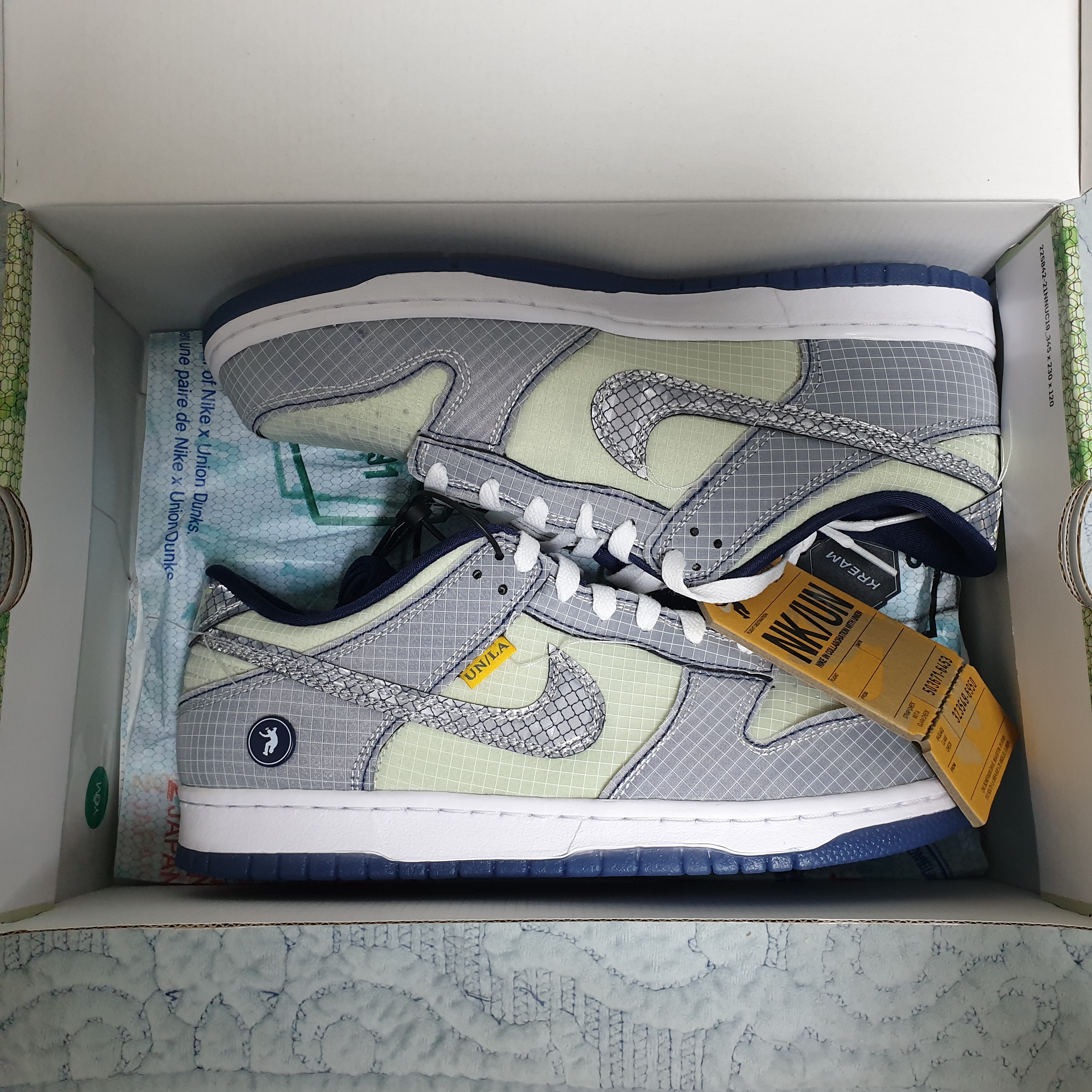 Nike x Union Dunk Low Passport Pack Pistachio 착용 스타일 - 2