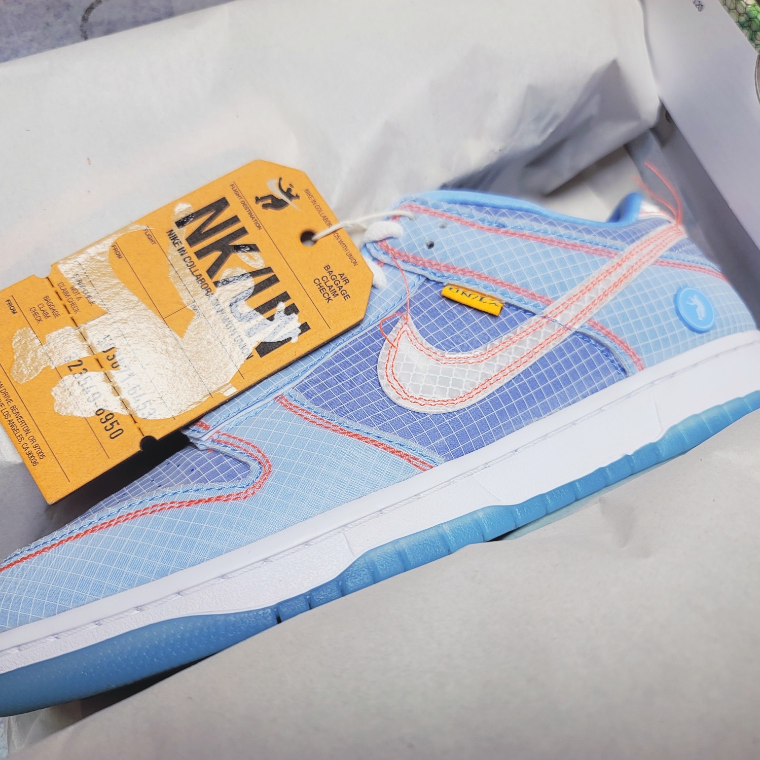 Nike x Union Dunk Low Passport Pack Argon 착용 스타일 - 1