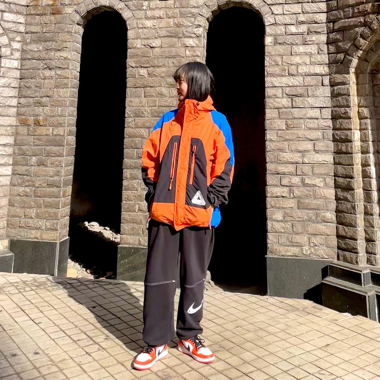 Palace Powder Jacket Orange Black Blue - 22SS, (W) Jordan 1 Low OG Starfish 착용 스타일 - 3
