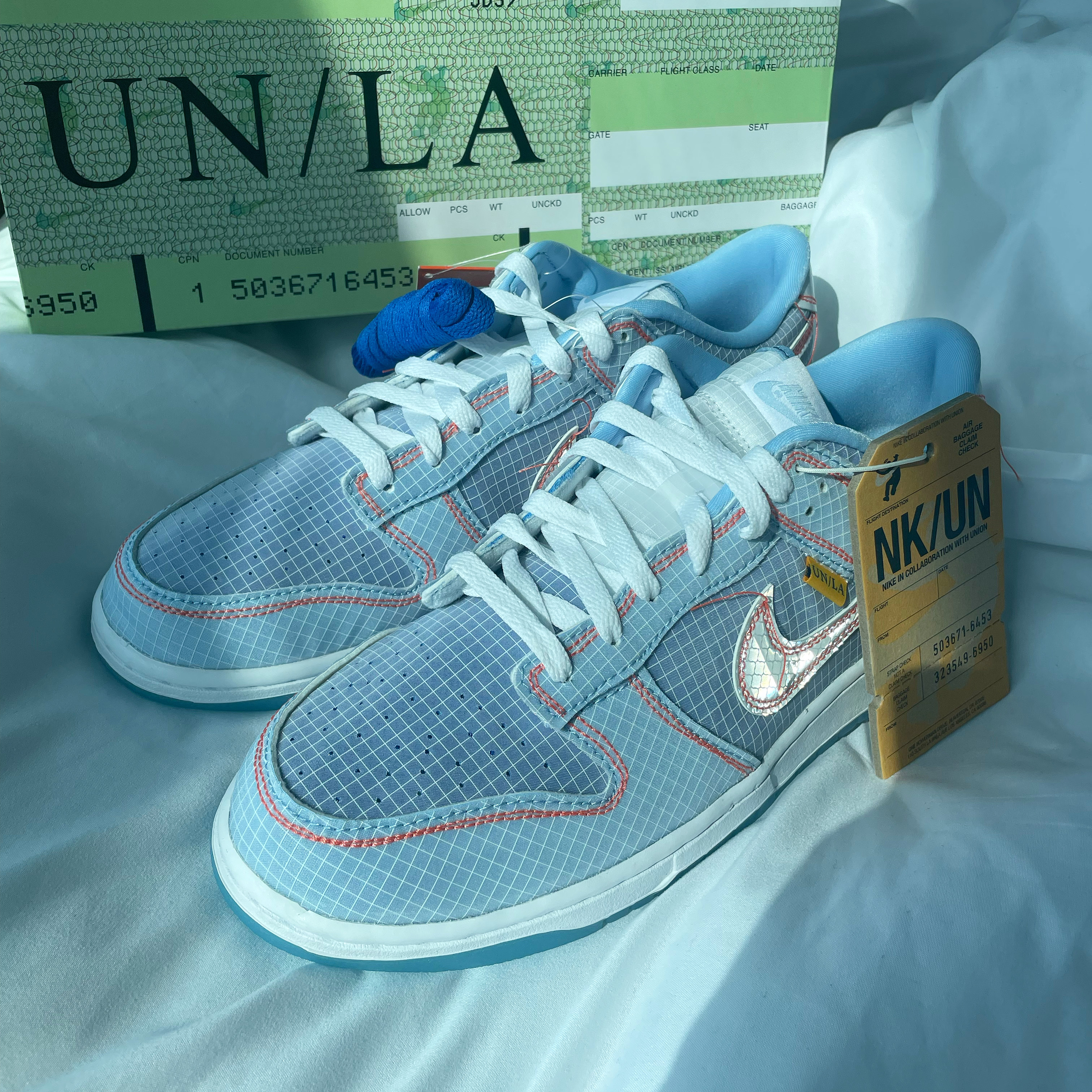 Nike x Union Dunk Low Passport Pack Argon 착용 스타일