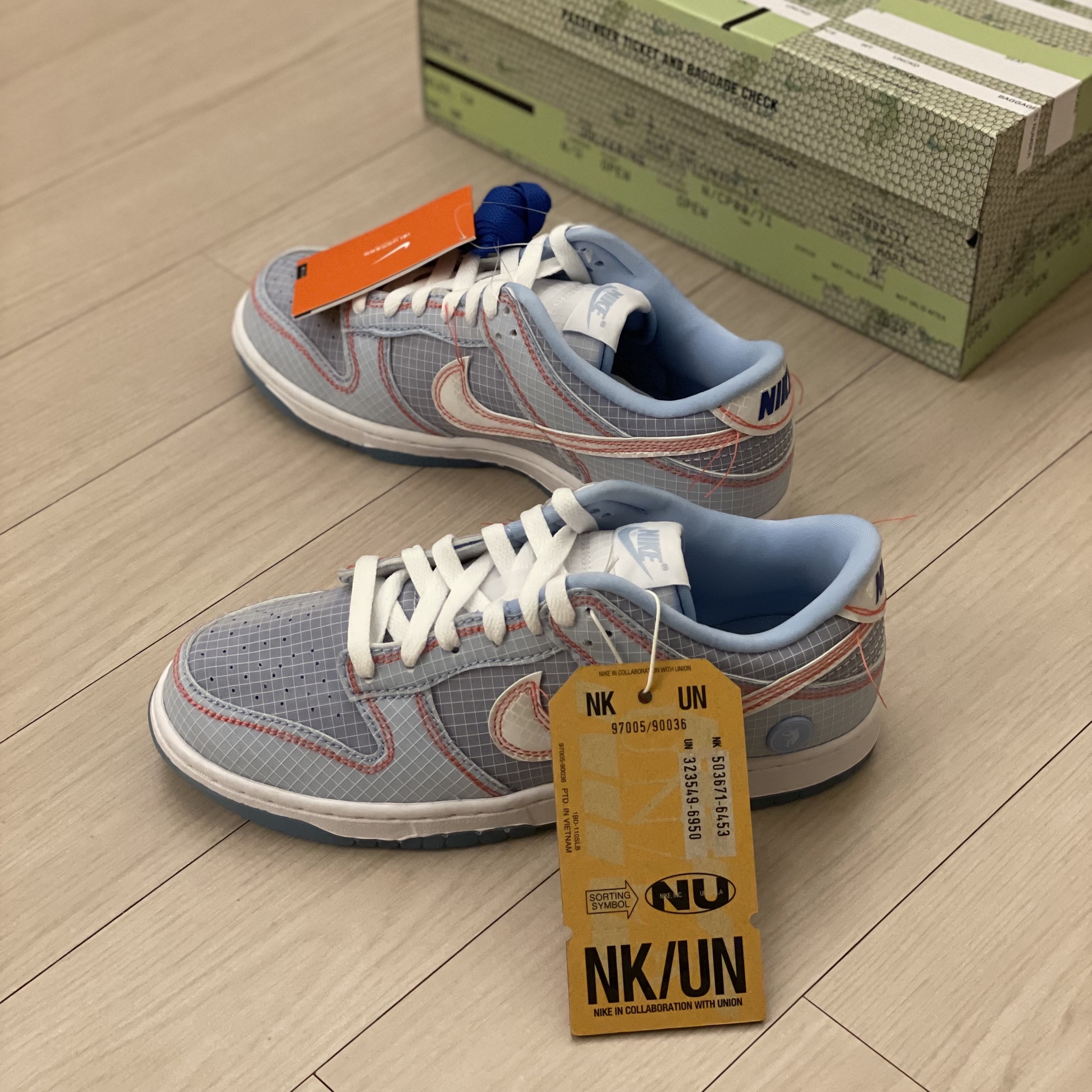 Nike x Union Dunk Low Passport Pack Argon 착용 스타일