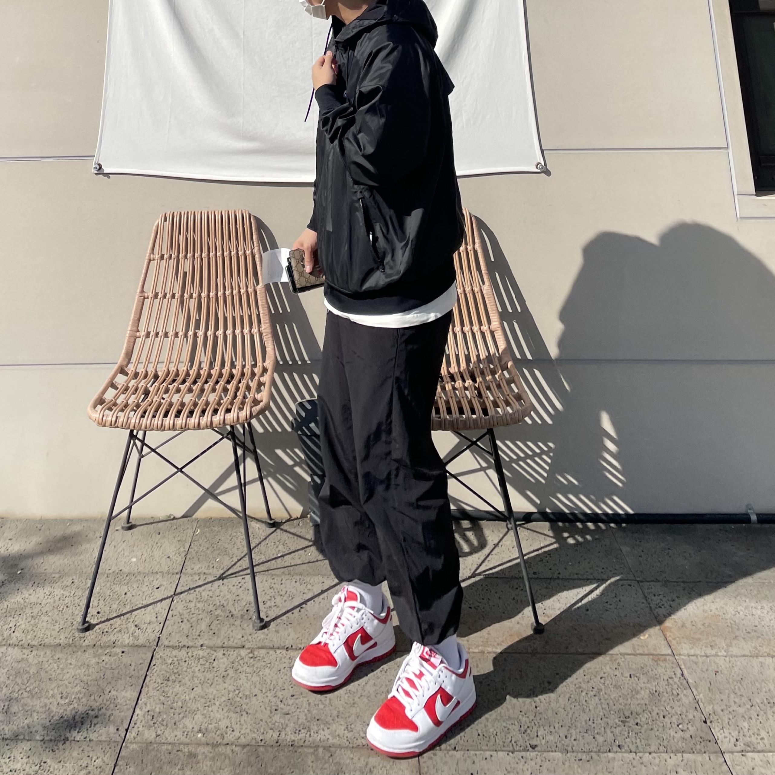 Nike Dunk Low Retro Championship Red 착용 스타일