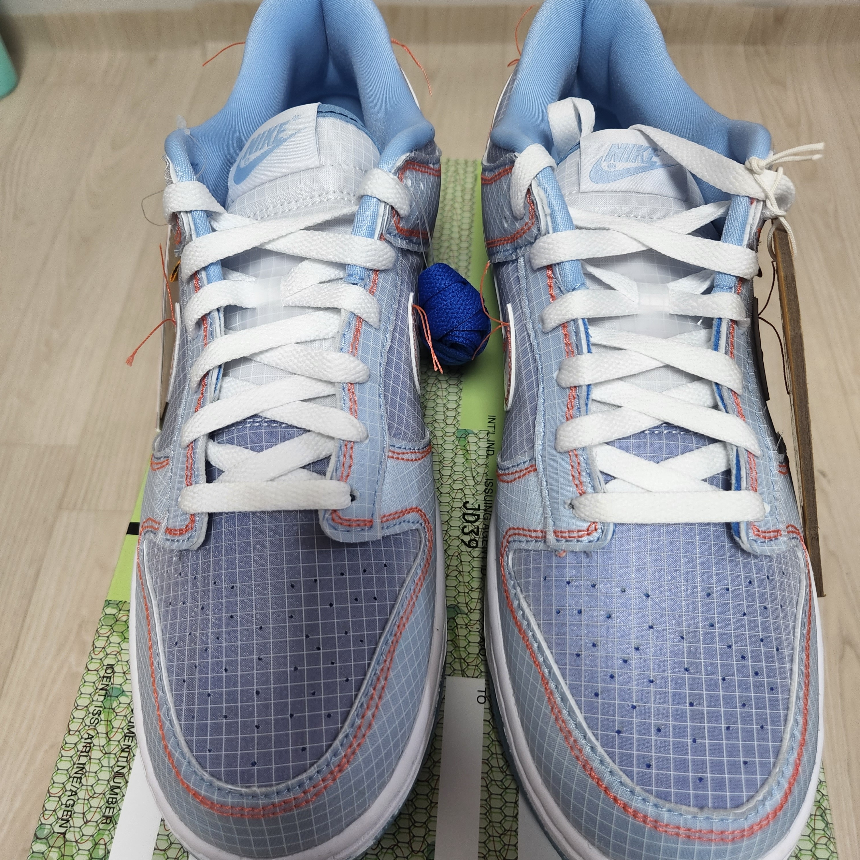 Nike x Union Dunk Low Passport Pack Argon 착용 스타일 - 4