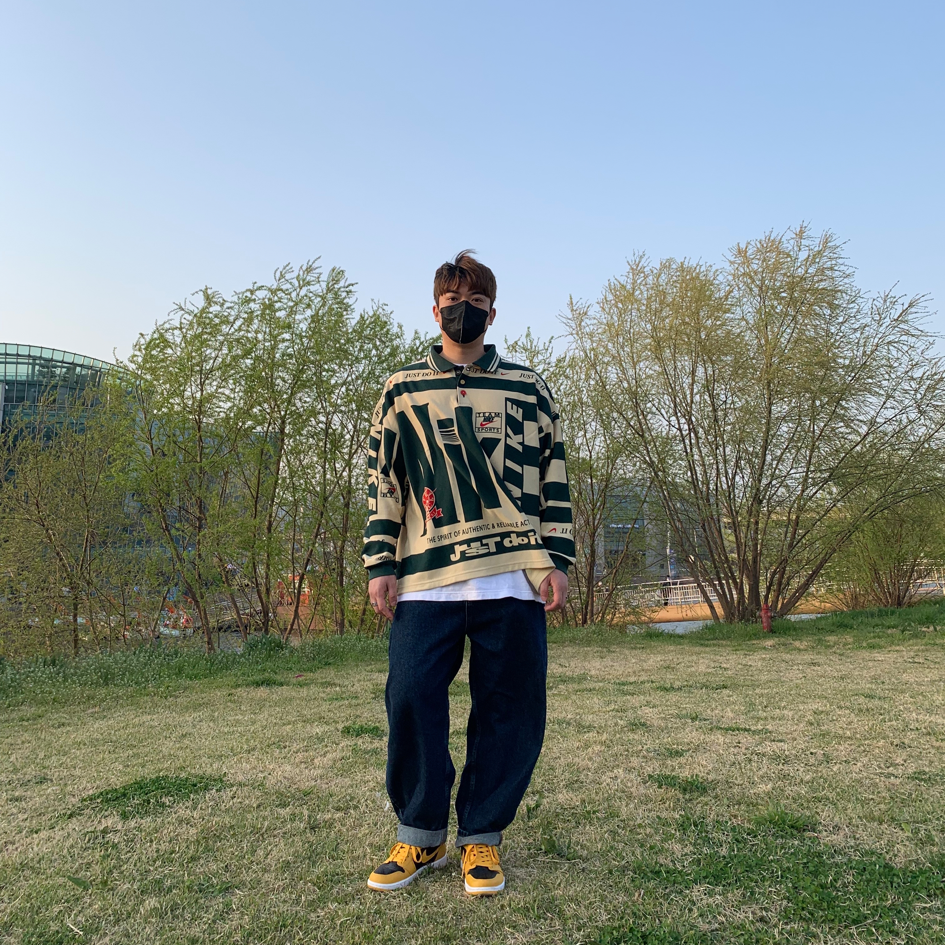 Nike x Cactus Plant Flea Market Long Sleeve Polo Natural - US/EU, Jordan 1 Retro High OG Pollen 착용 스타일 - 1