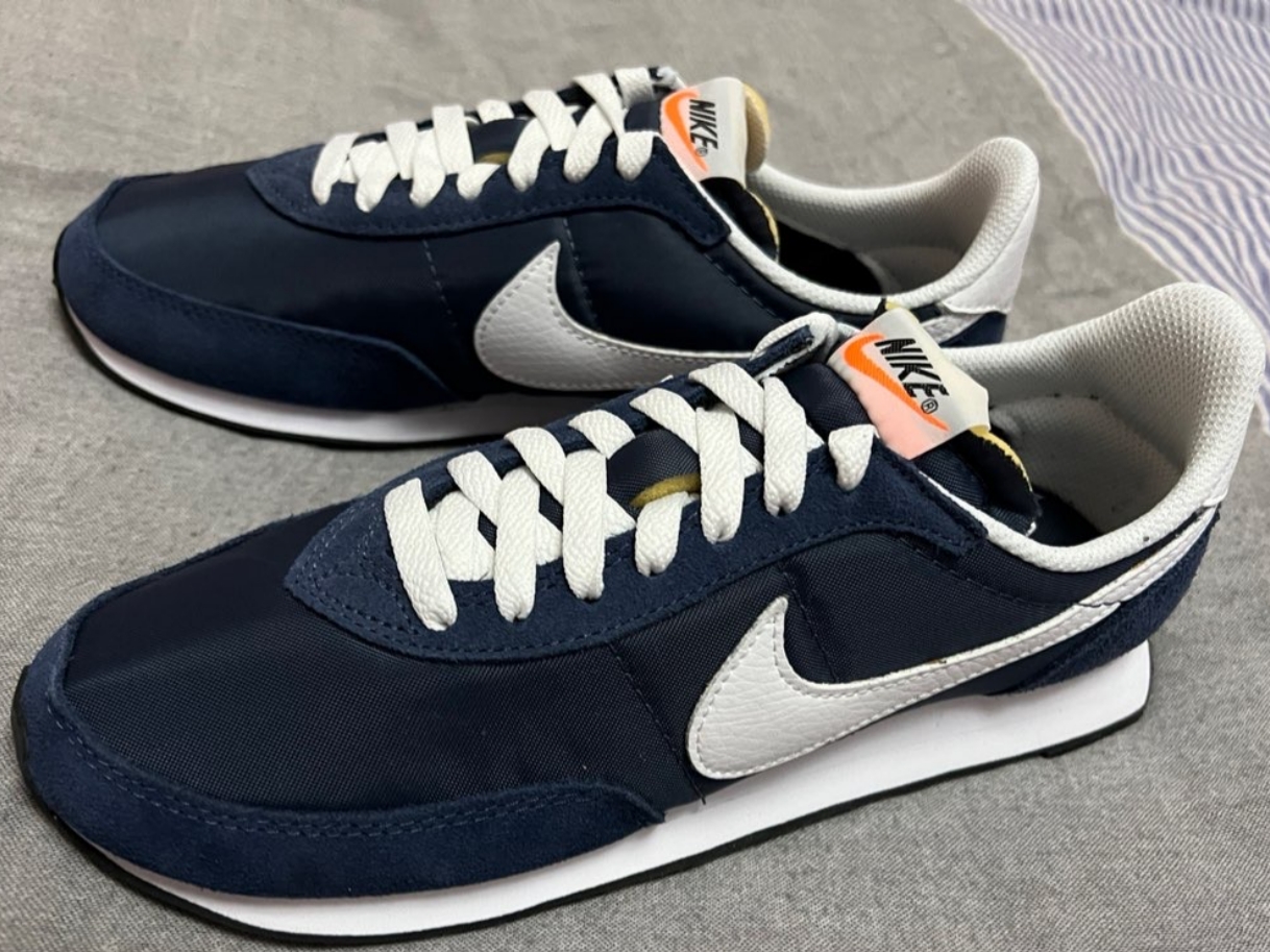 Nike Waffle Trainer 2 Thunder Blue 착용 스타일 - 1