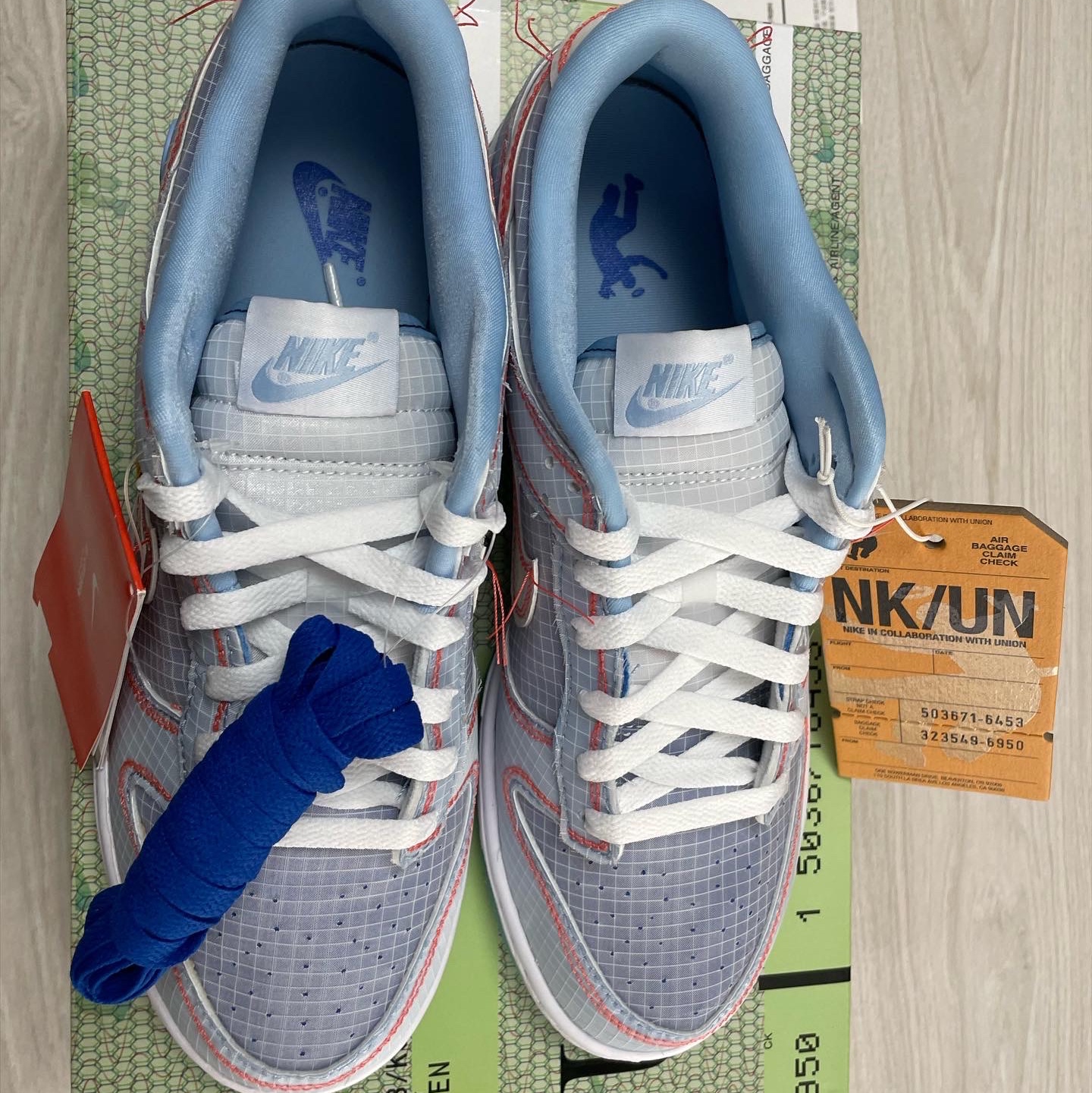 Nike x Union Dunk Low Passport Pack Argon 착용 스타일 - 2