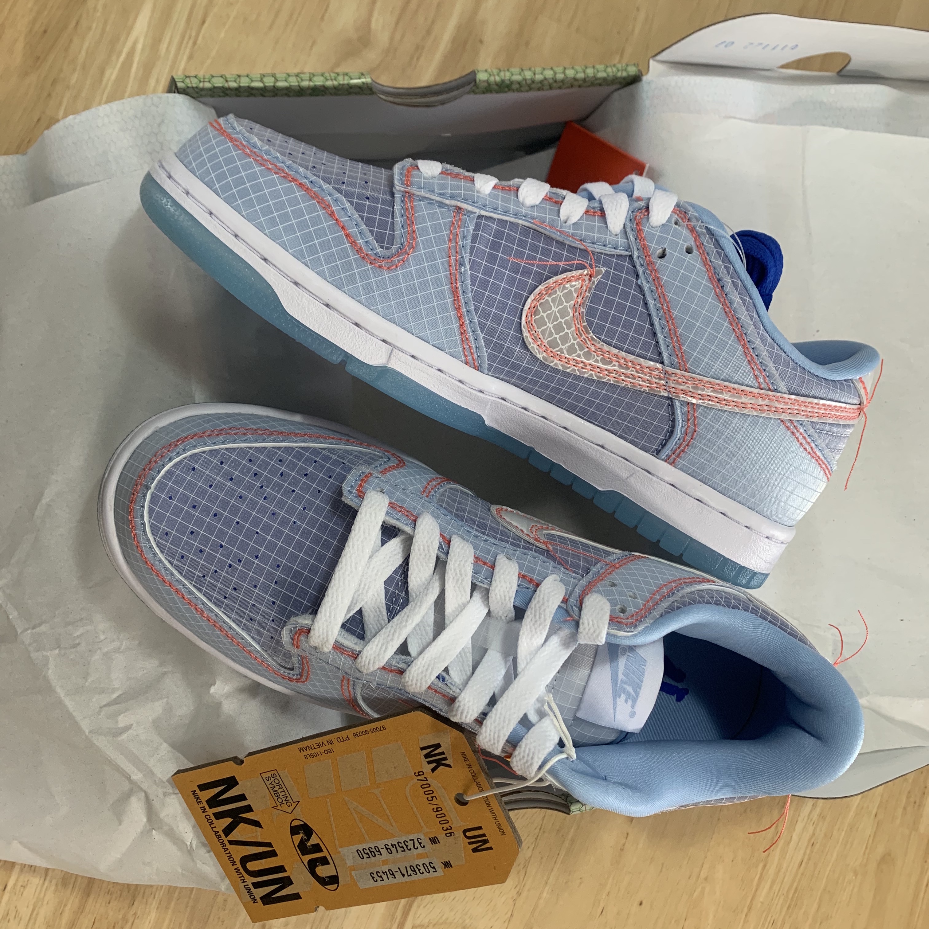 Nike x Union Dunk Low Passport Pack Argon 착용 스타일 - 2