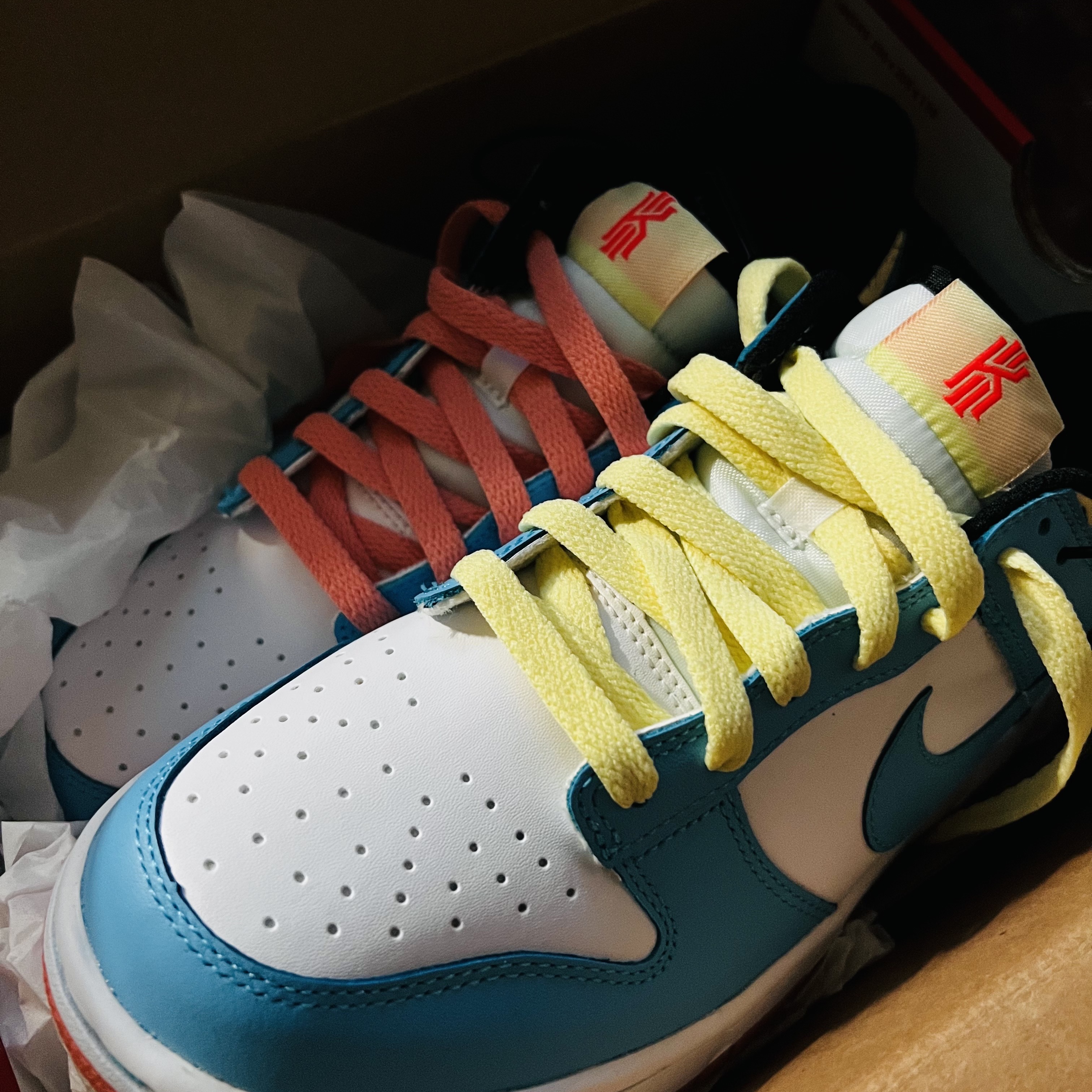 (GS) Nike x Kyrie Dunk Low SE Baltic Blue 착용 스타일 - 1