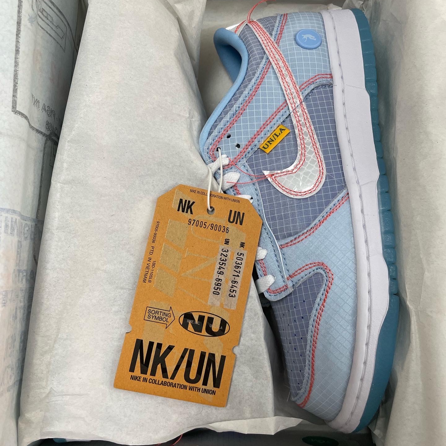 Nike x Union Dunk Low Passport Pack Argon 착용 스타일 - 1
