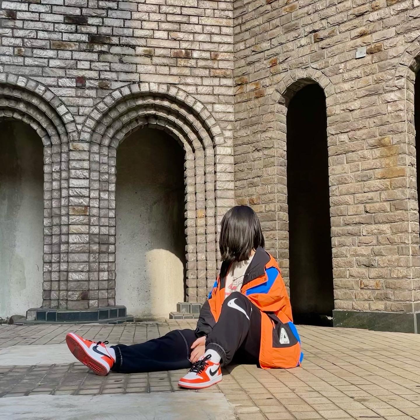 Palace Powder Jacket Orange Black Blue - 22SS, (W) Jordan 1 Low OG Starfish 착용 스타일 - 2