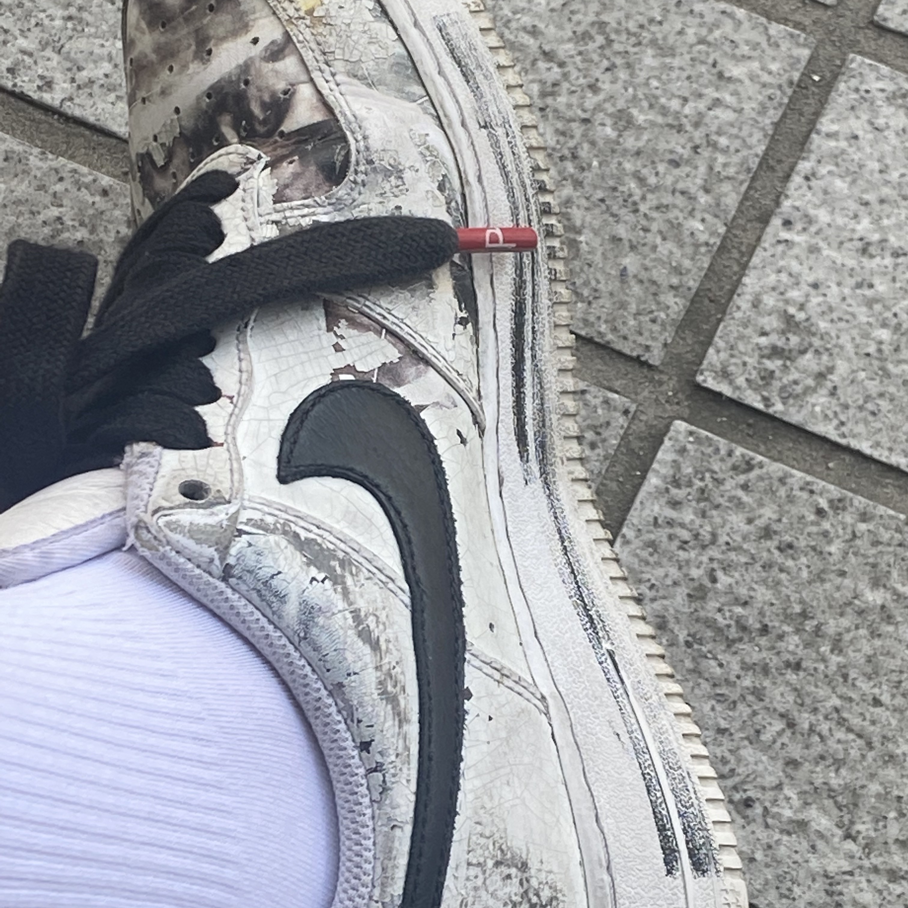 Nike x Peaceminusone Air Force 1 Low Para-Noise 2.0 착용 스타일