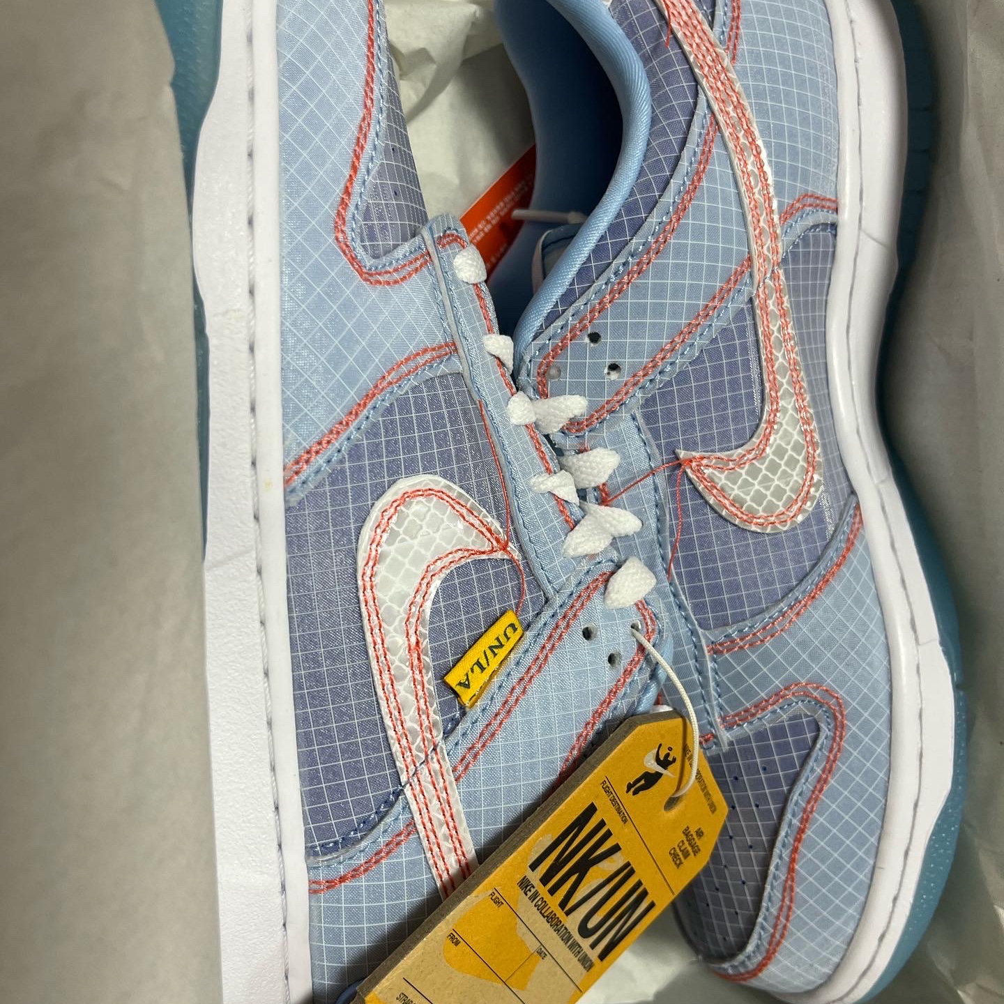 Nike x Union Dunk Low Passport Pack Argon 착용 스타일 - 1