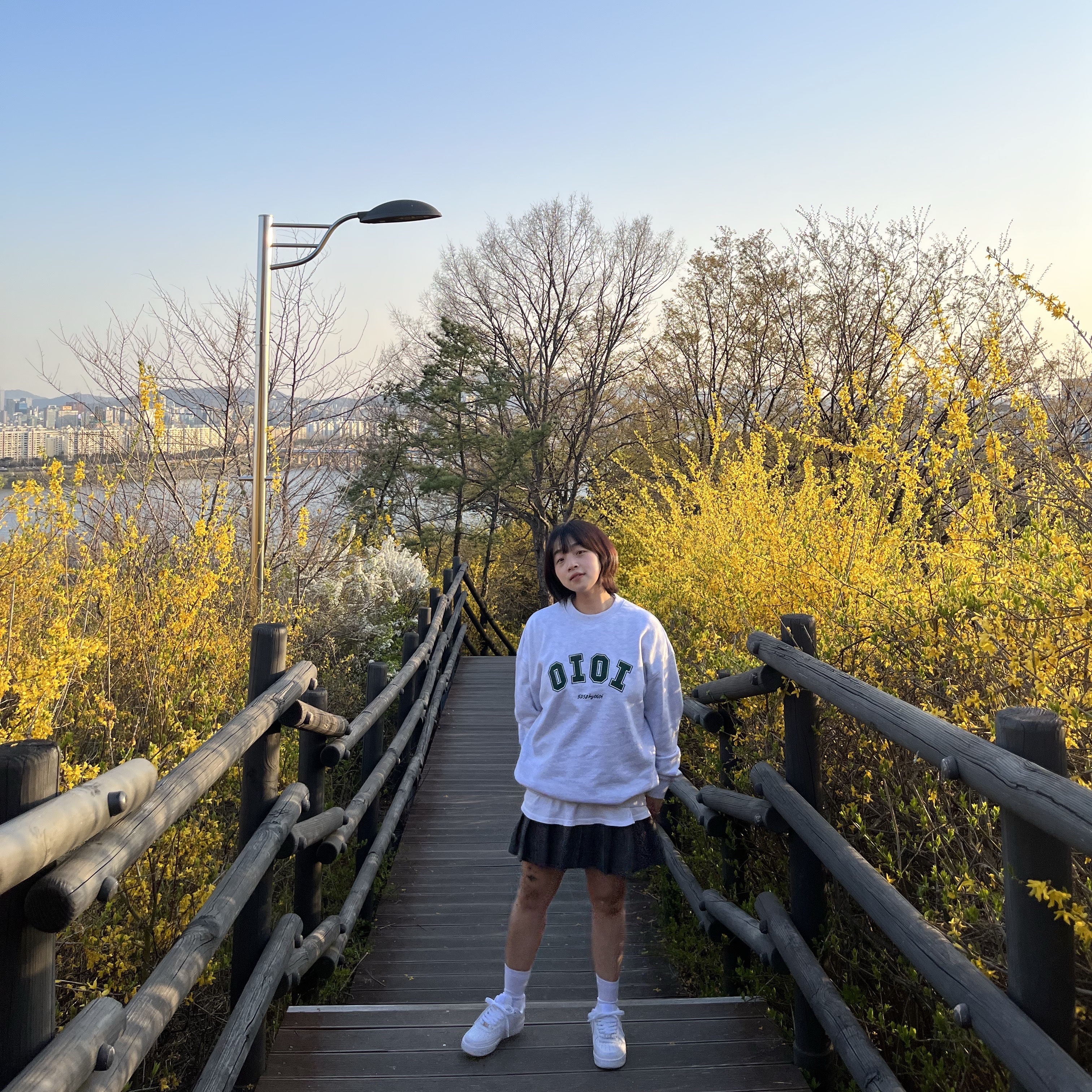 (W) Nike Air Force 1 '07 Low White 착용 스타일 - 1