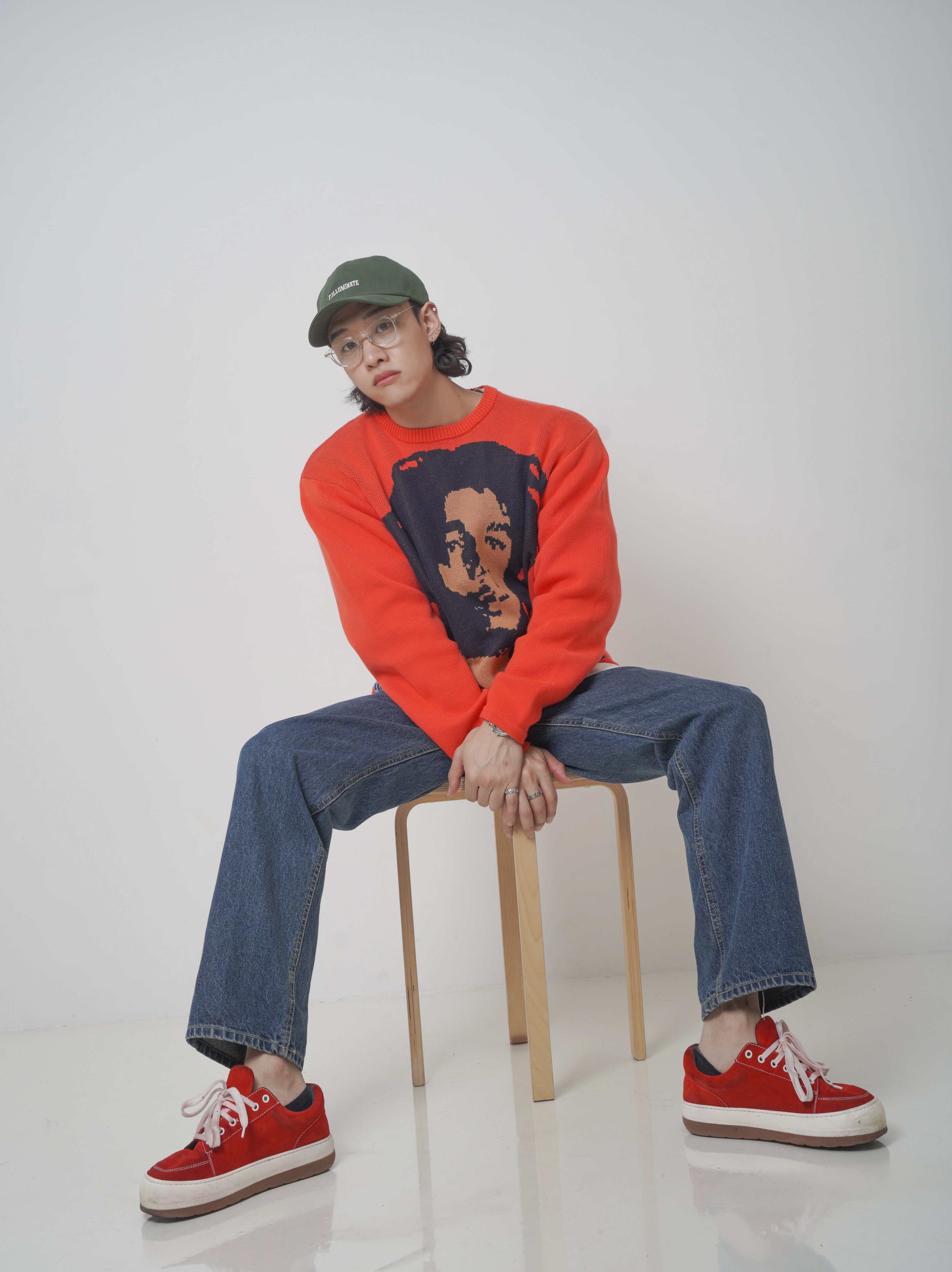 Stussy Bob Marley Sweater Red 착용 스타일