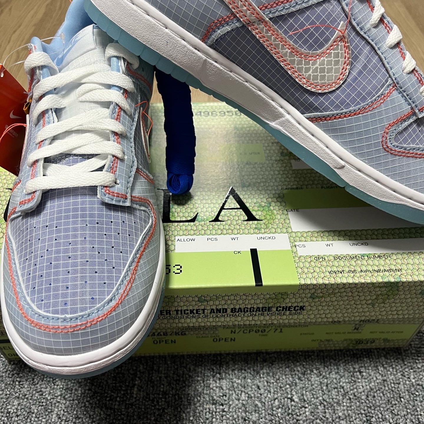 Nike x Union Dunk Low Passport Pack Argon 착용 스타일 - 2