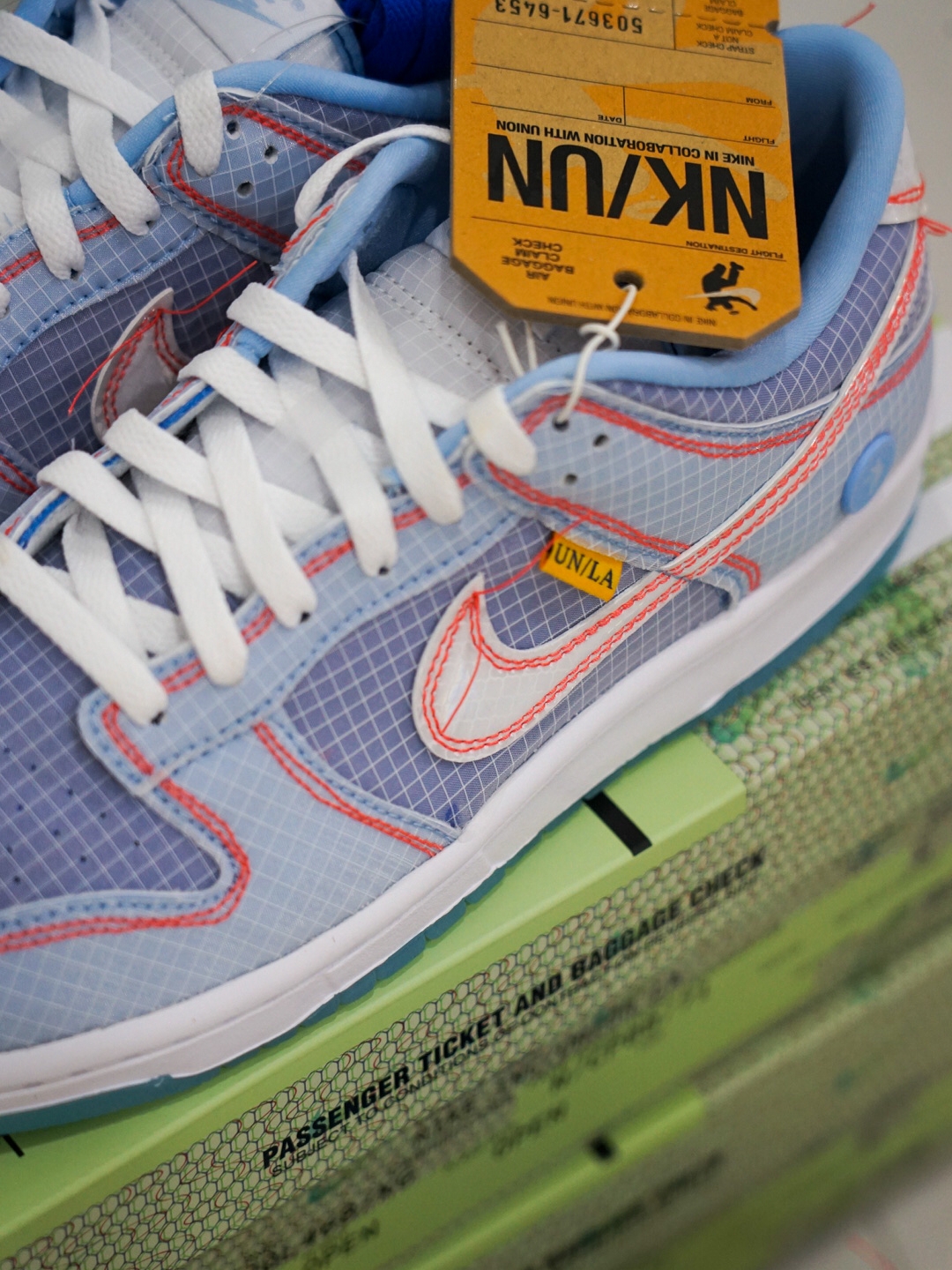 Nike x Union Dunk Low Passport Pack Argon 착용 스타일