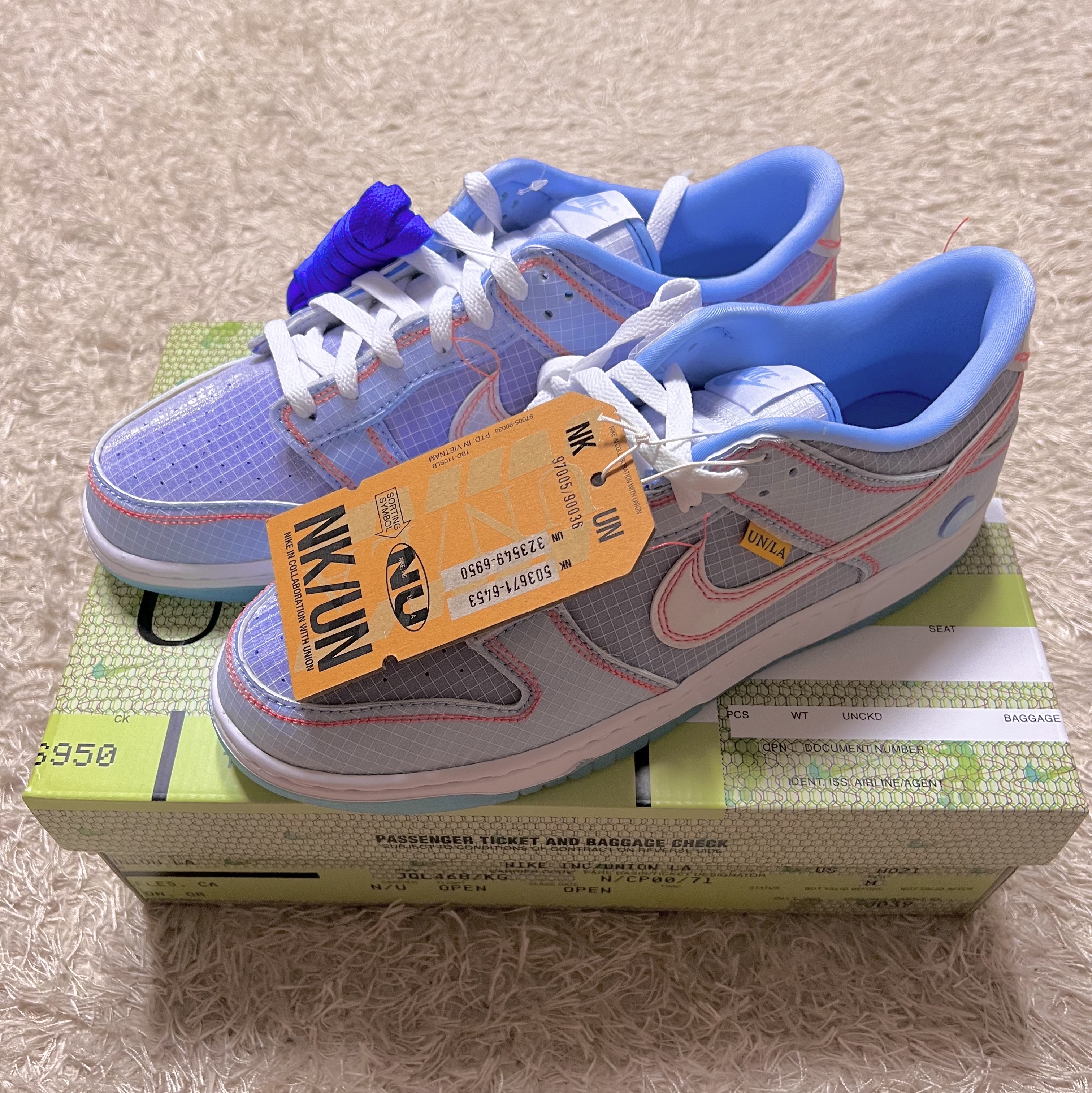 Nike x Union Dunk Low Passport Pack Argon 착용 스타일