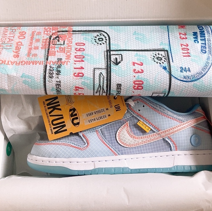 Nike x Union Dunk Low Passport Pack Argon 착용 스타일
