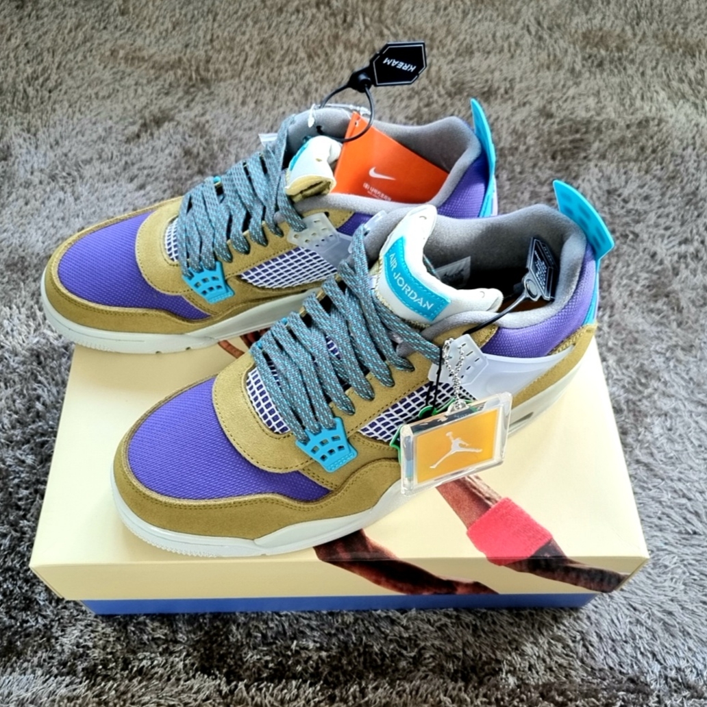 Jordan 4 x Union Retro SP Desert Moss 착용 스타일 - 1