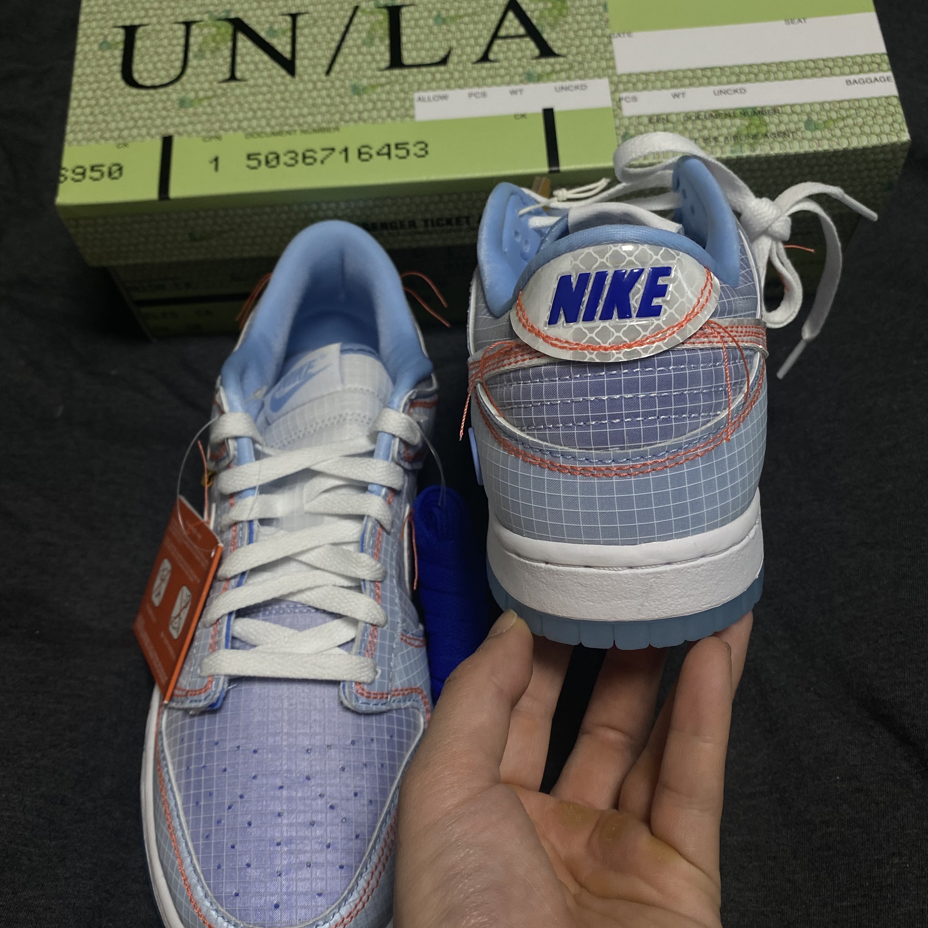 Nike x Union Dunk Low Passport Pack Argon 착용 스타일 - 4