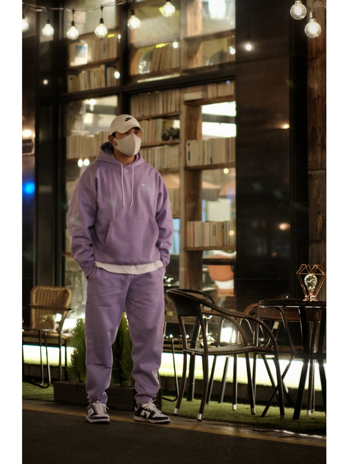 Nike NRG Solo Swoosh Fleece Pants Urban Lilac - US/EU, Nike NRG Solo Swoosh Fleece Hoodie Urban Lilac - US/EU 착용 스타일