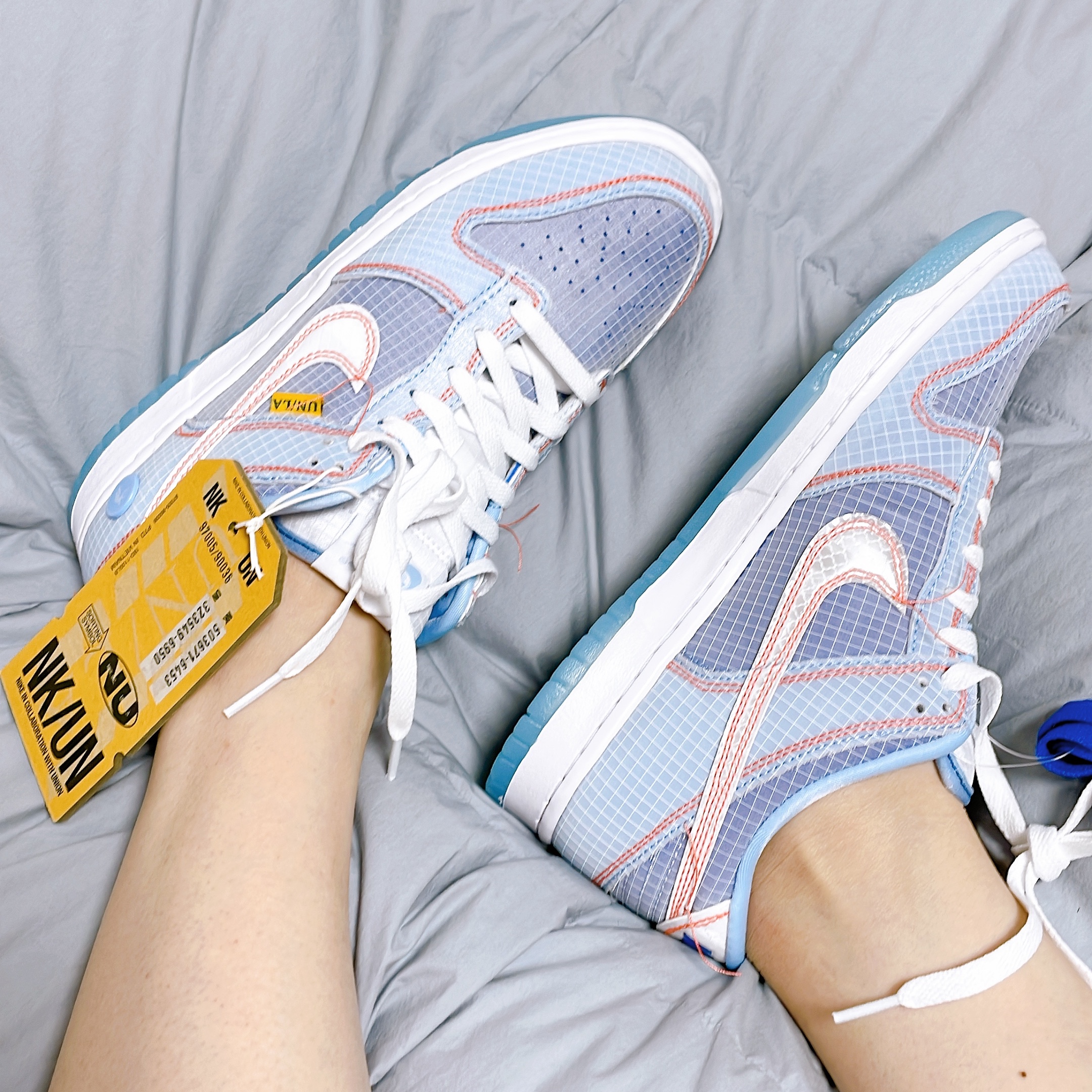 Nike x Union Dunk Low Passport Pack Argon 착용 스타일 - 3