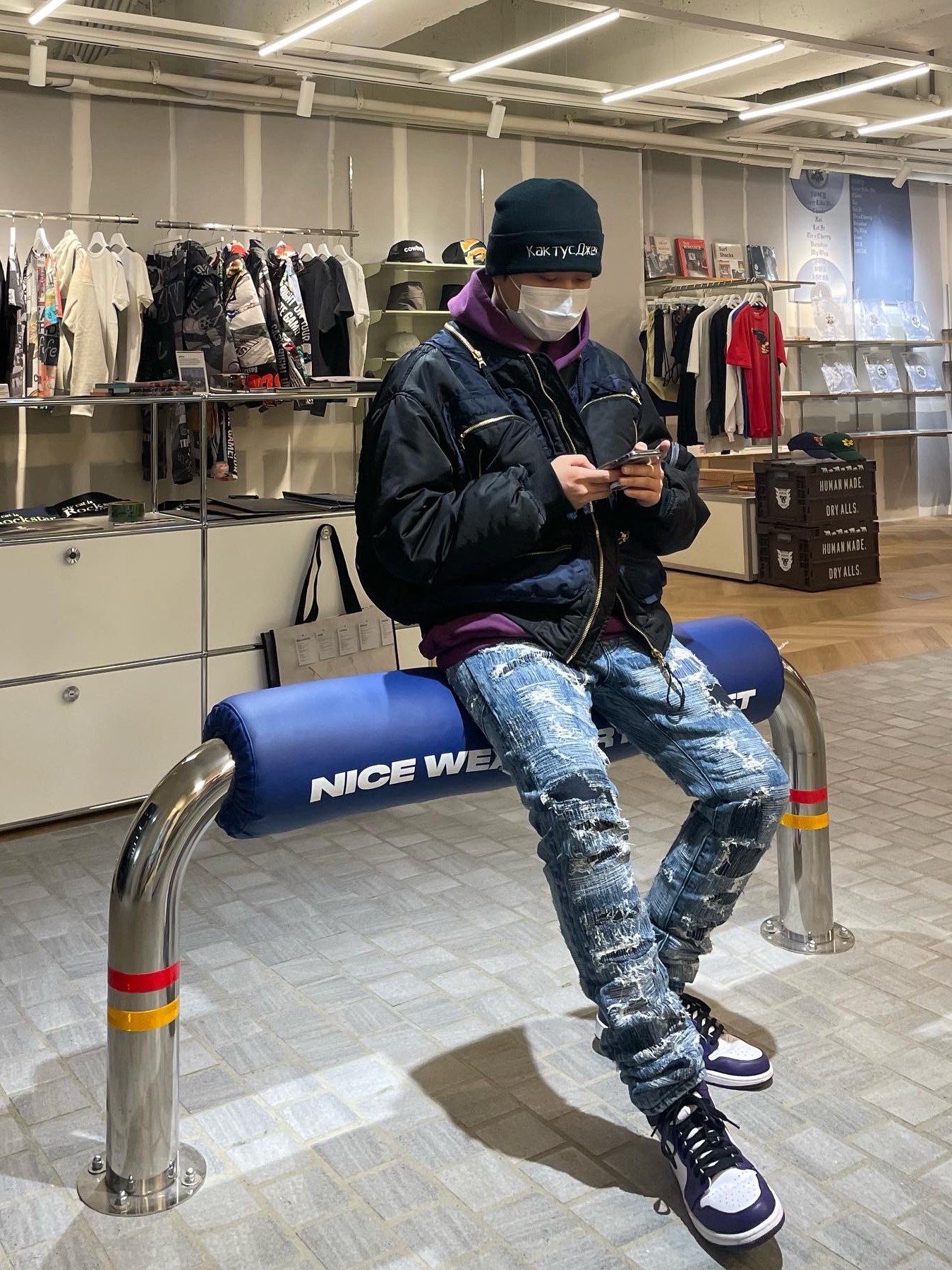 Jordan 1 Retro High OG Court Purple 2020 착용 스타일 - 1