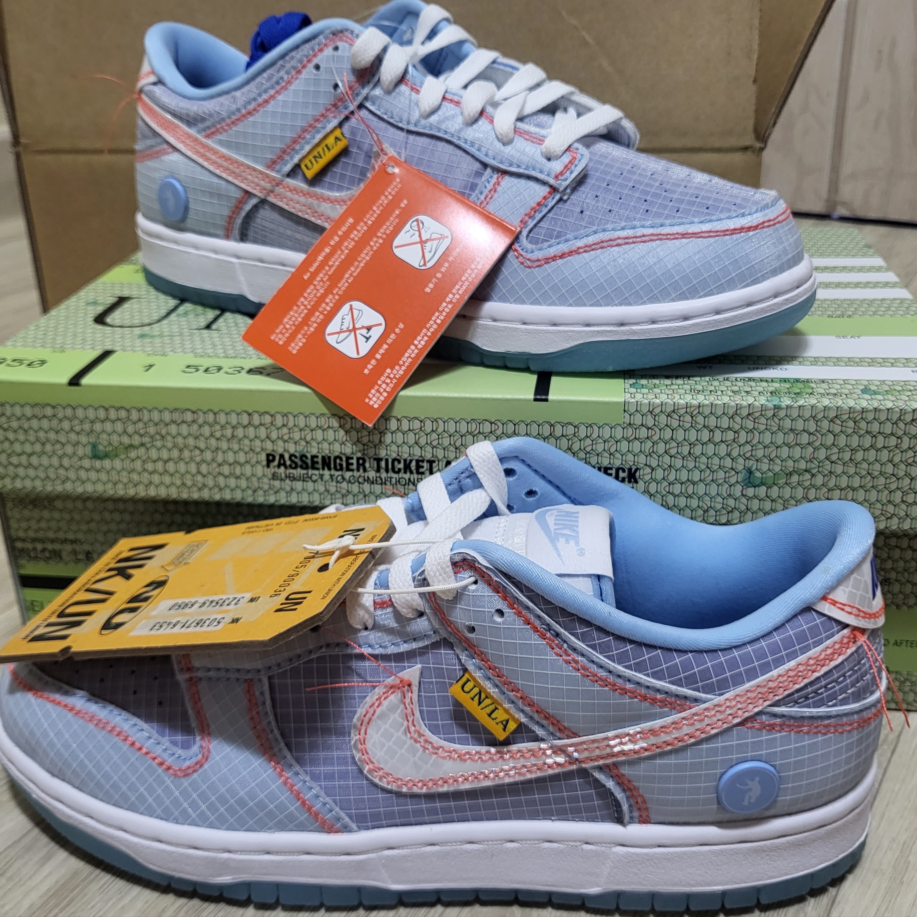 Nike x Union Dunk Low Passport Pack Argon 착용 스타일