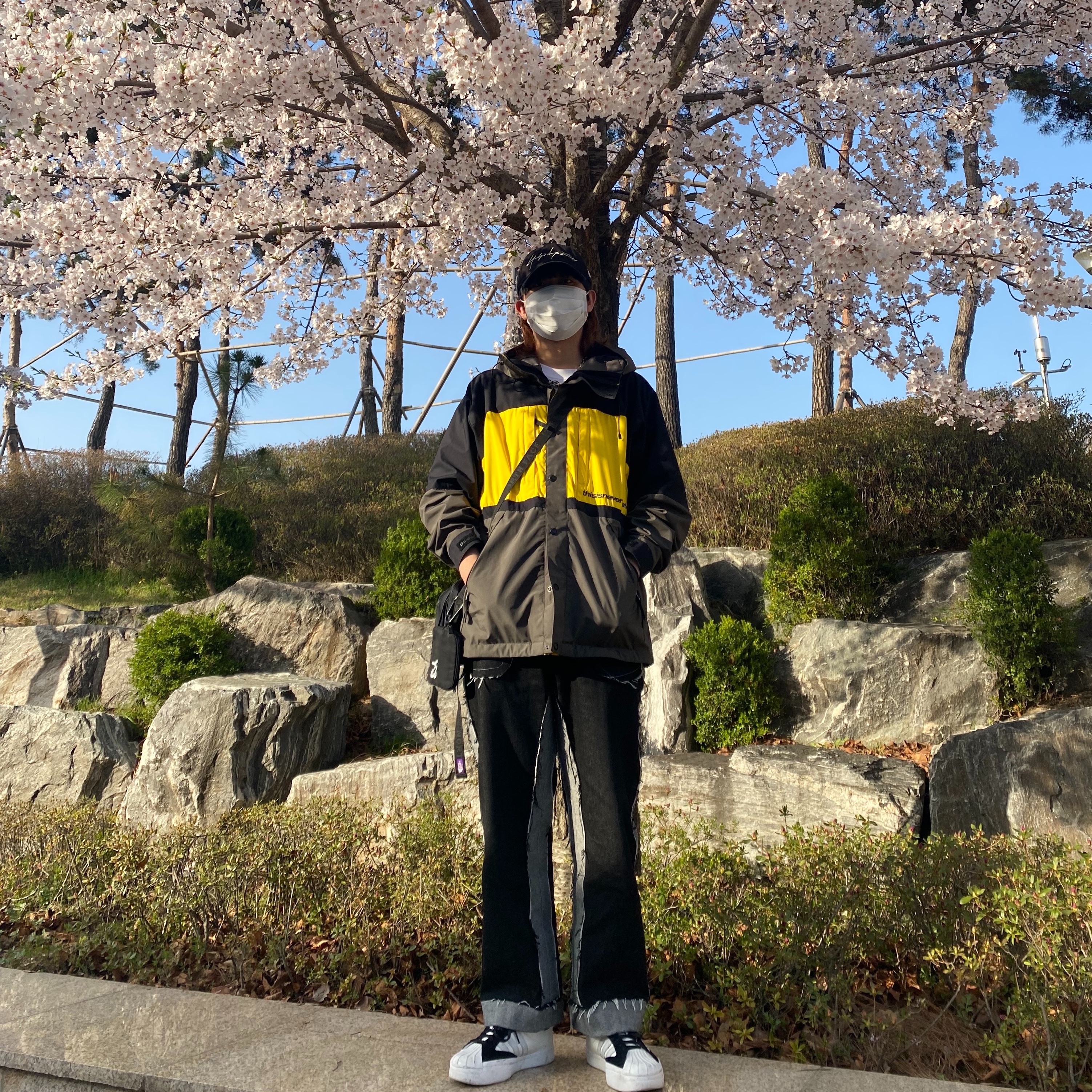 Y-3 Yohji Star White 착용 스타일