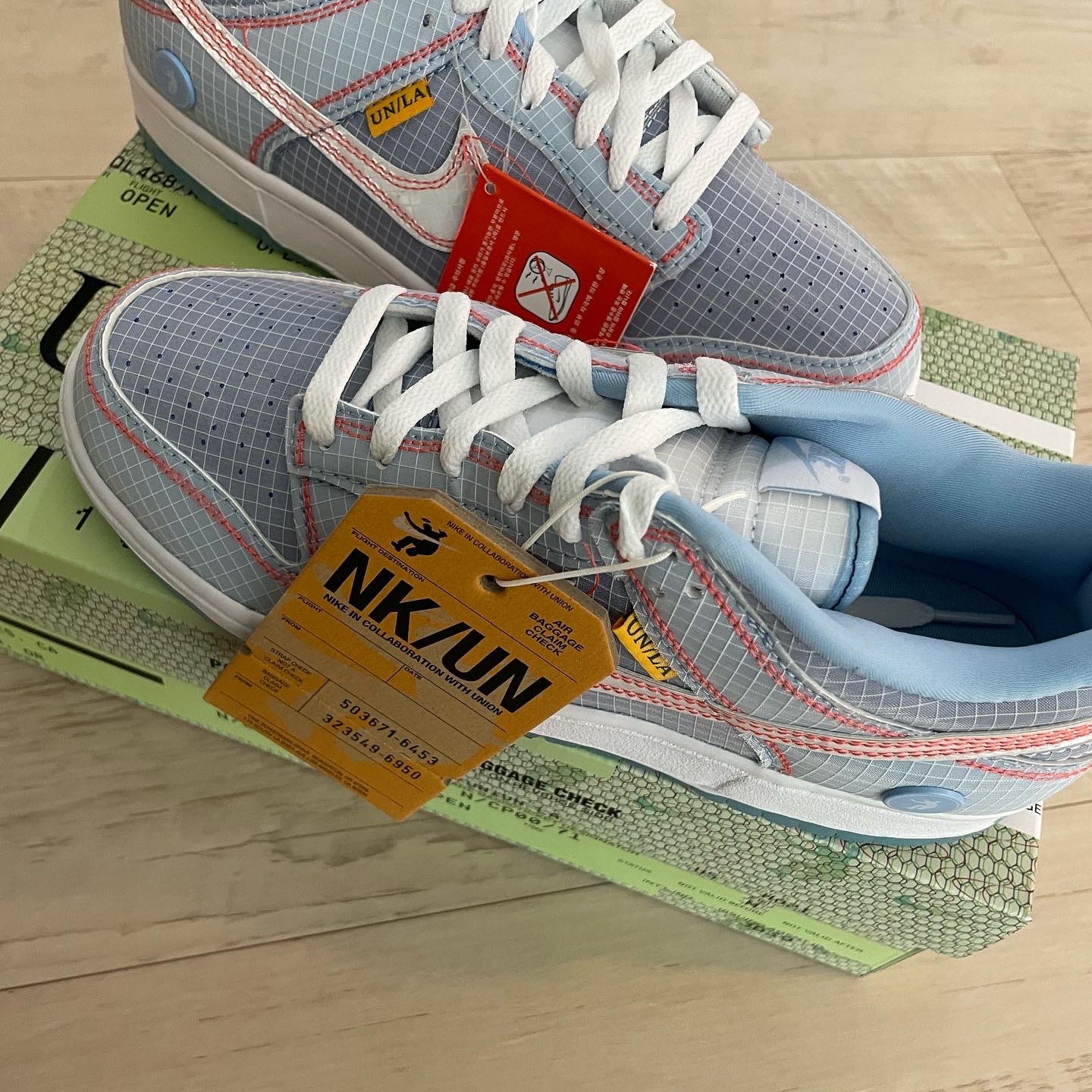 Nike x Union Dunk Low Passport Pack Argon 착용 스타일