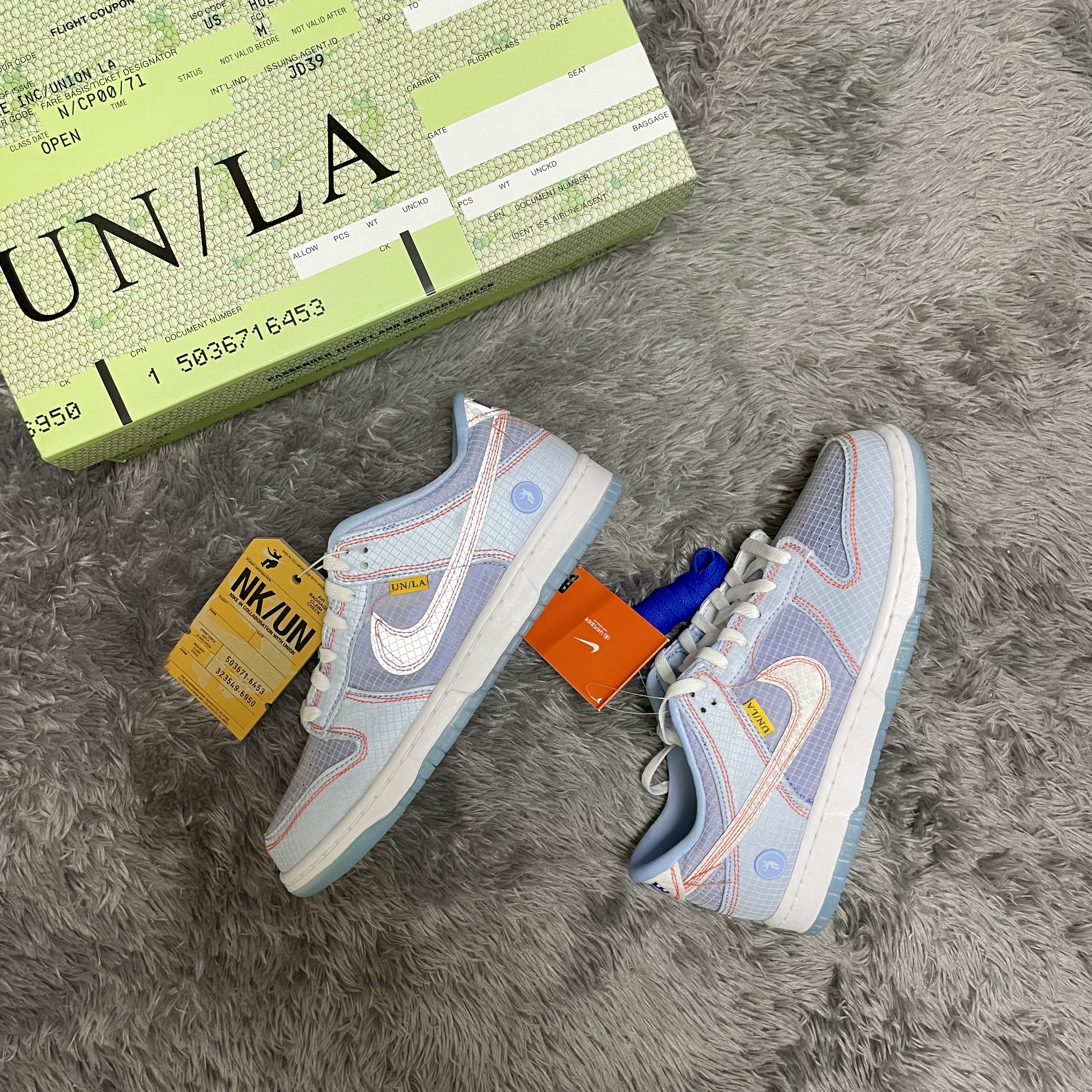 Nike x Union Dunk Low Passport Pack Argon 착용 스타일