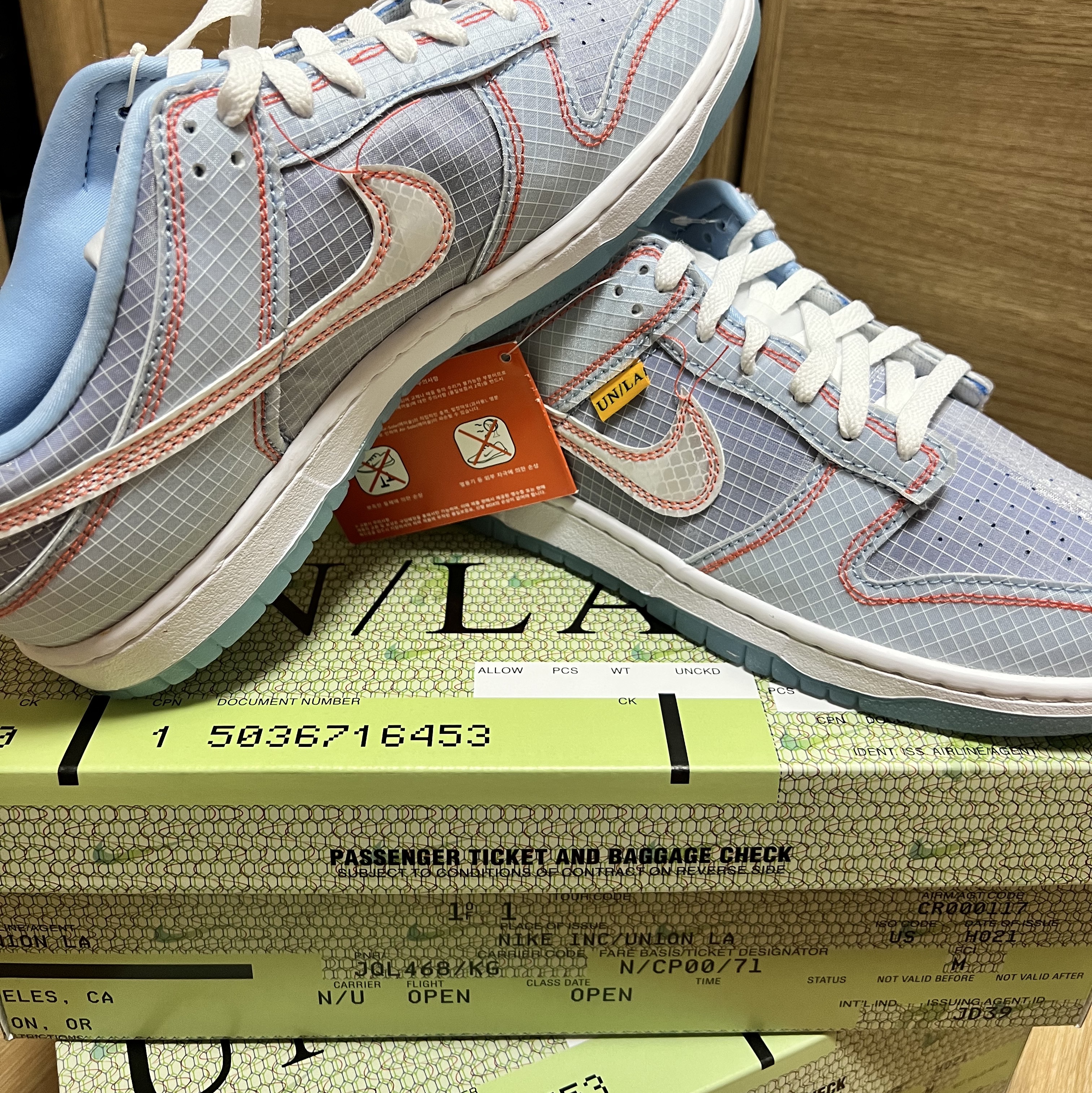 Nike x Union Dunk Low Passport Pack Argon 착용 스타일