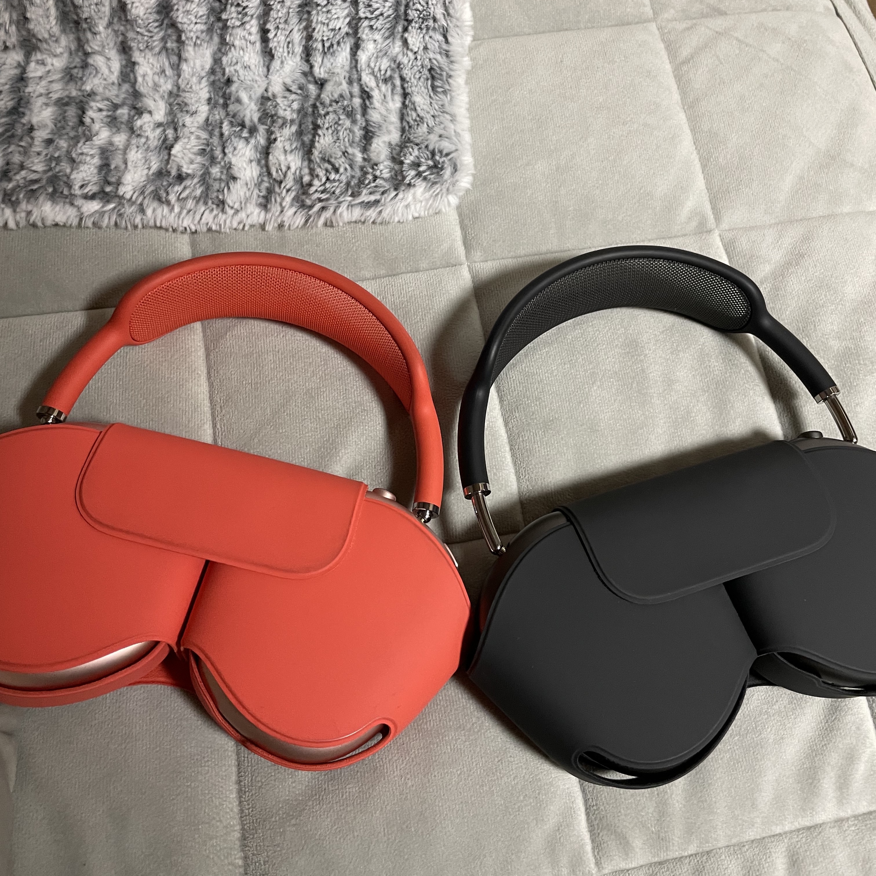 Apple AirPods Max Lightning Pink (Korean Ver.), Apple AirPods Max Lightning Space Gray (Korean Ver.) 착용 스타일