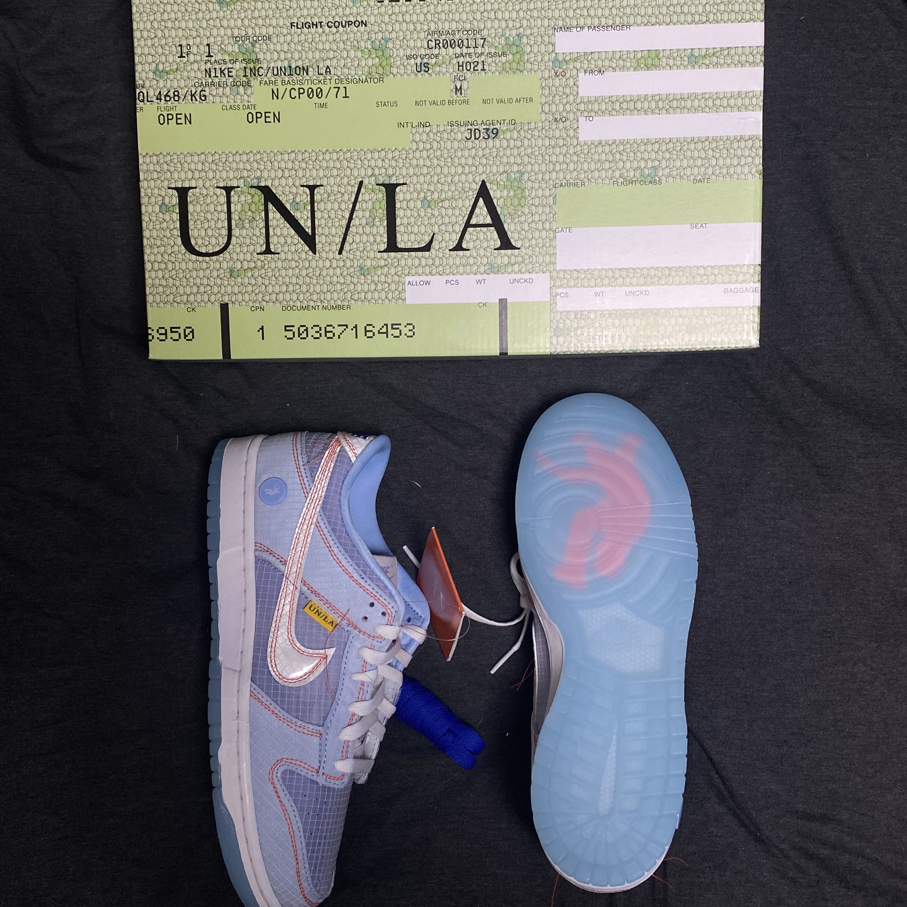 Nike x Union Dunk Low Passport Pack Argon 착용 스타일 - 2