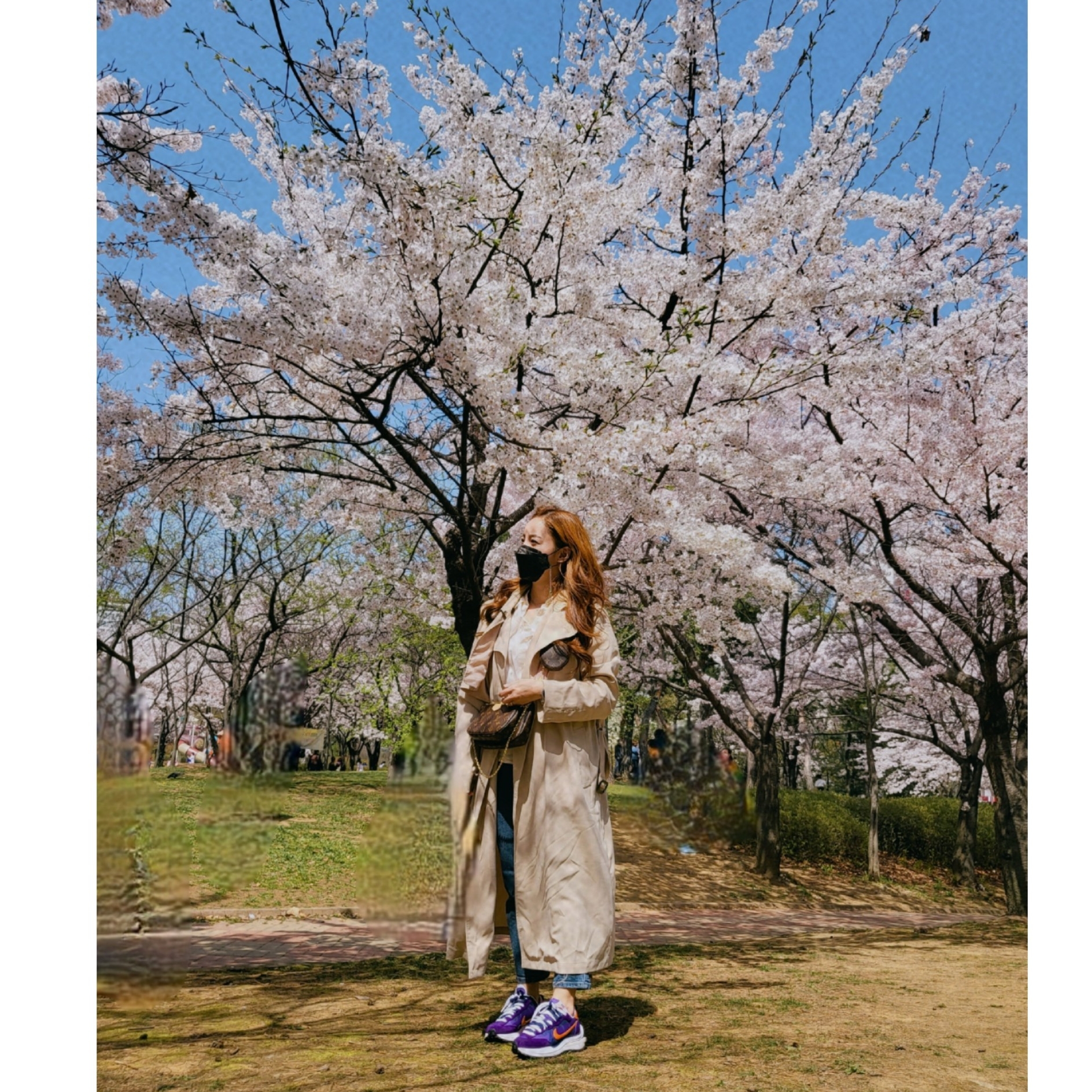Nike x Sacai VaporWaffle Dark Iris, Louis Vuitton Multi Pochette Accessoires Monogram Light Pink 착용 스타일