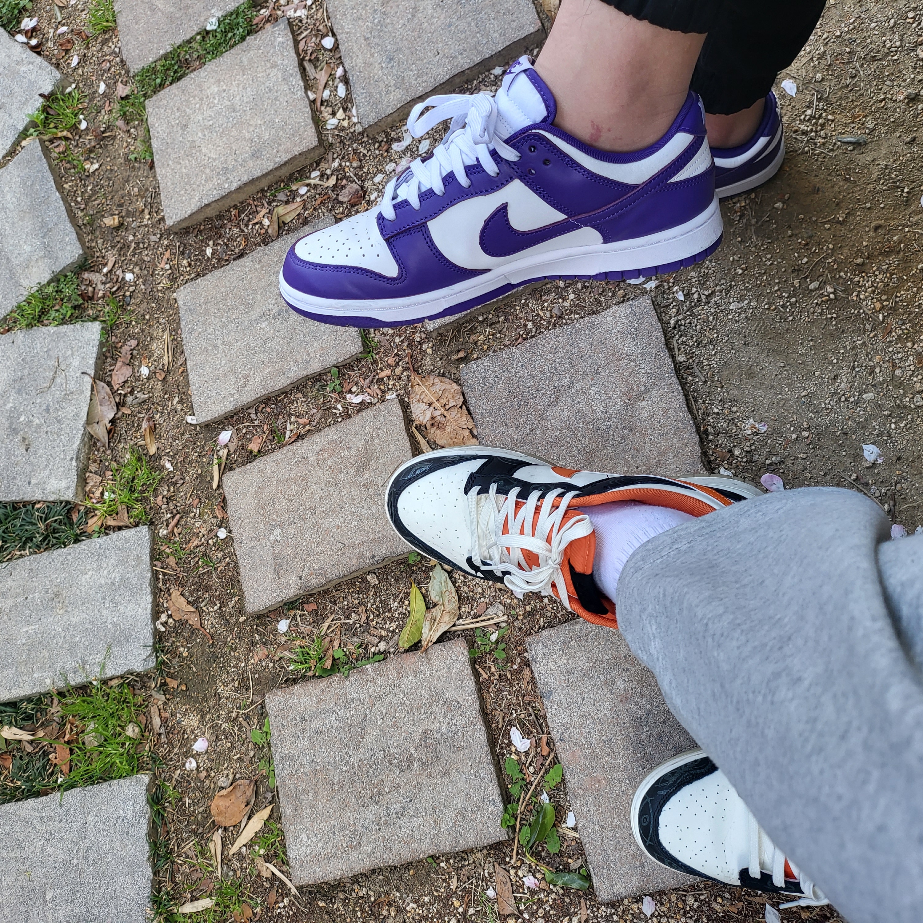 Nike Dunk Low Retro PRM Halloween, Nike Dunk Low Retro Championship Court Purple 착용 스타일