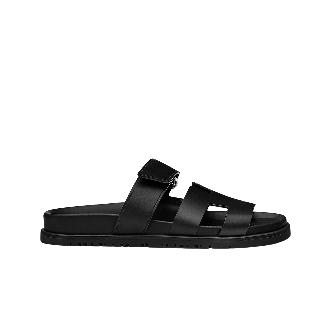 (W) 에르메스 시프레 샌들 카프스킨 & 누아((W) Hermes Chypre Sandal Calfskin & Noir)