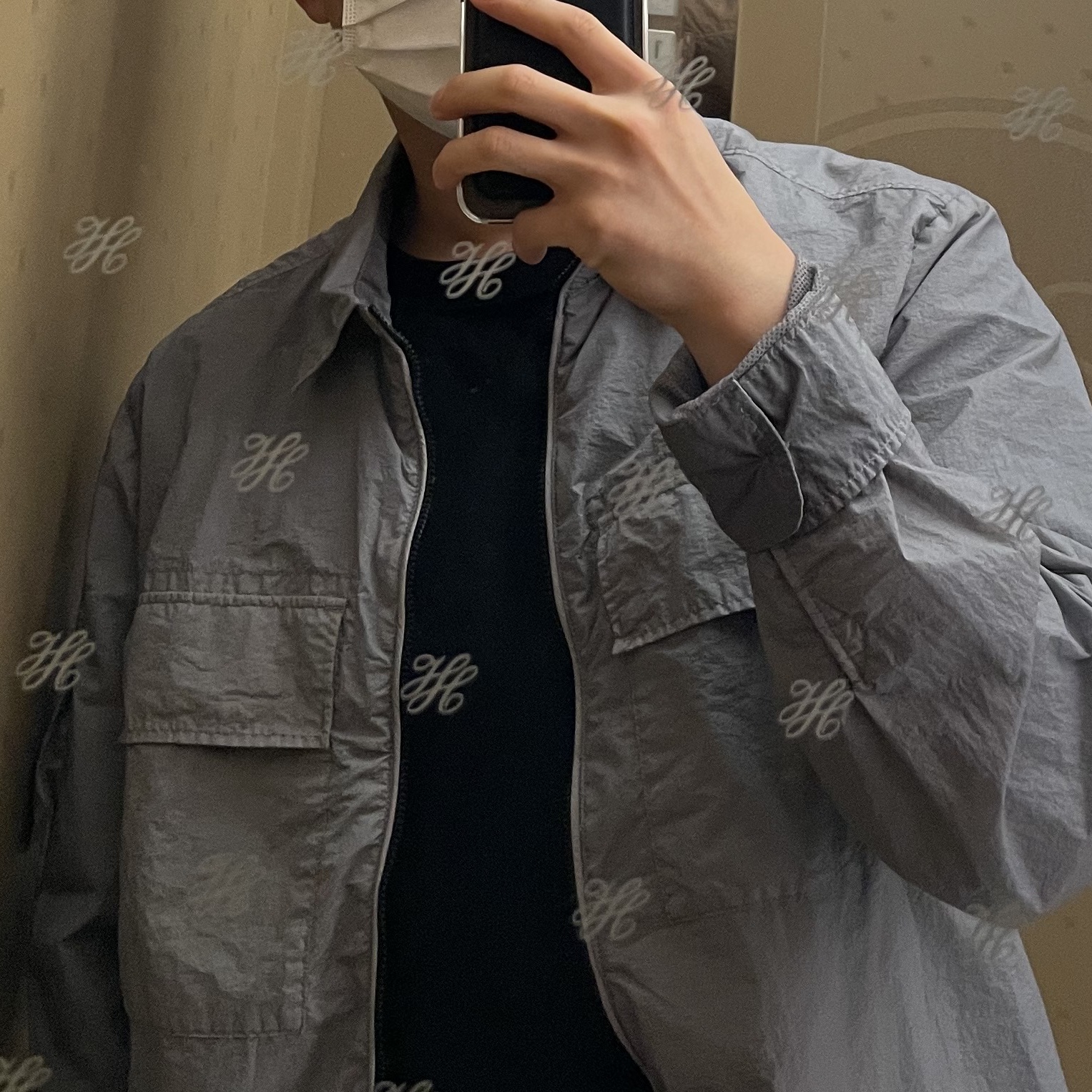 C.P. Company Taylon L Zipped Overshirt Griffin Grey - 22SS 착용 스타일