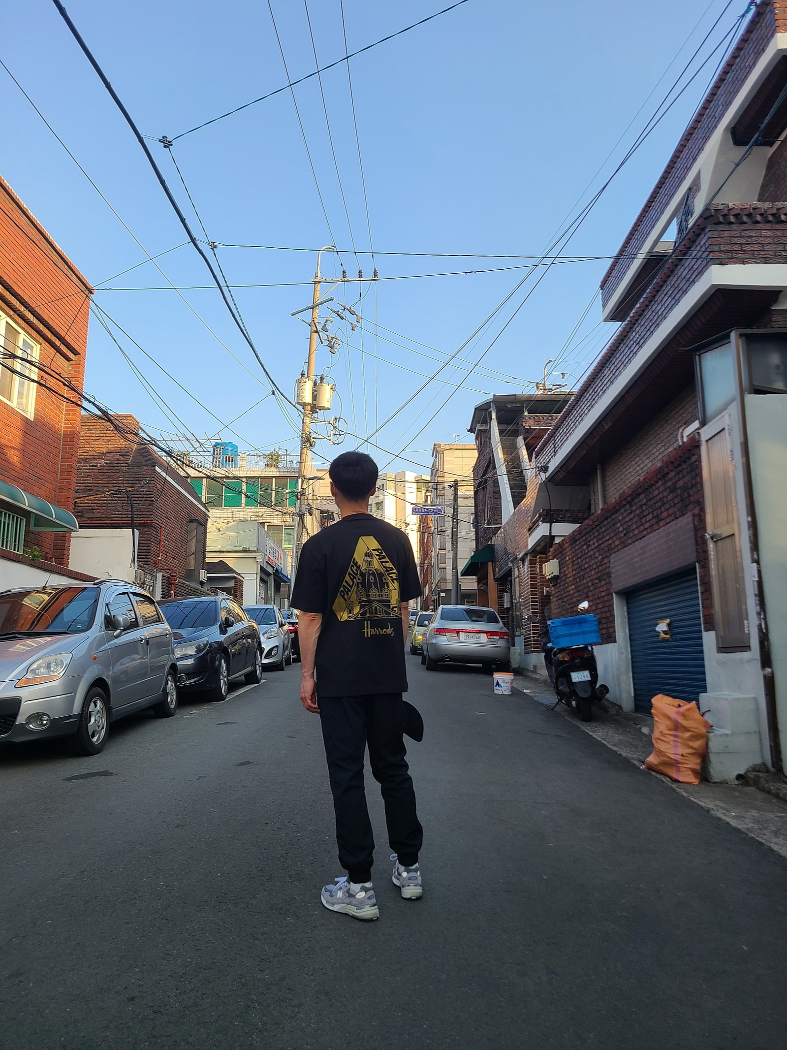 Palace x Harrods Tri-Sphinx T-Shirt Black - 21FW 착용 스타일
