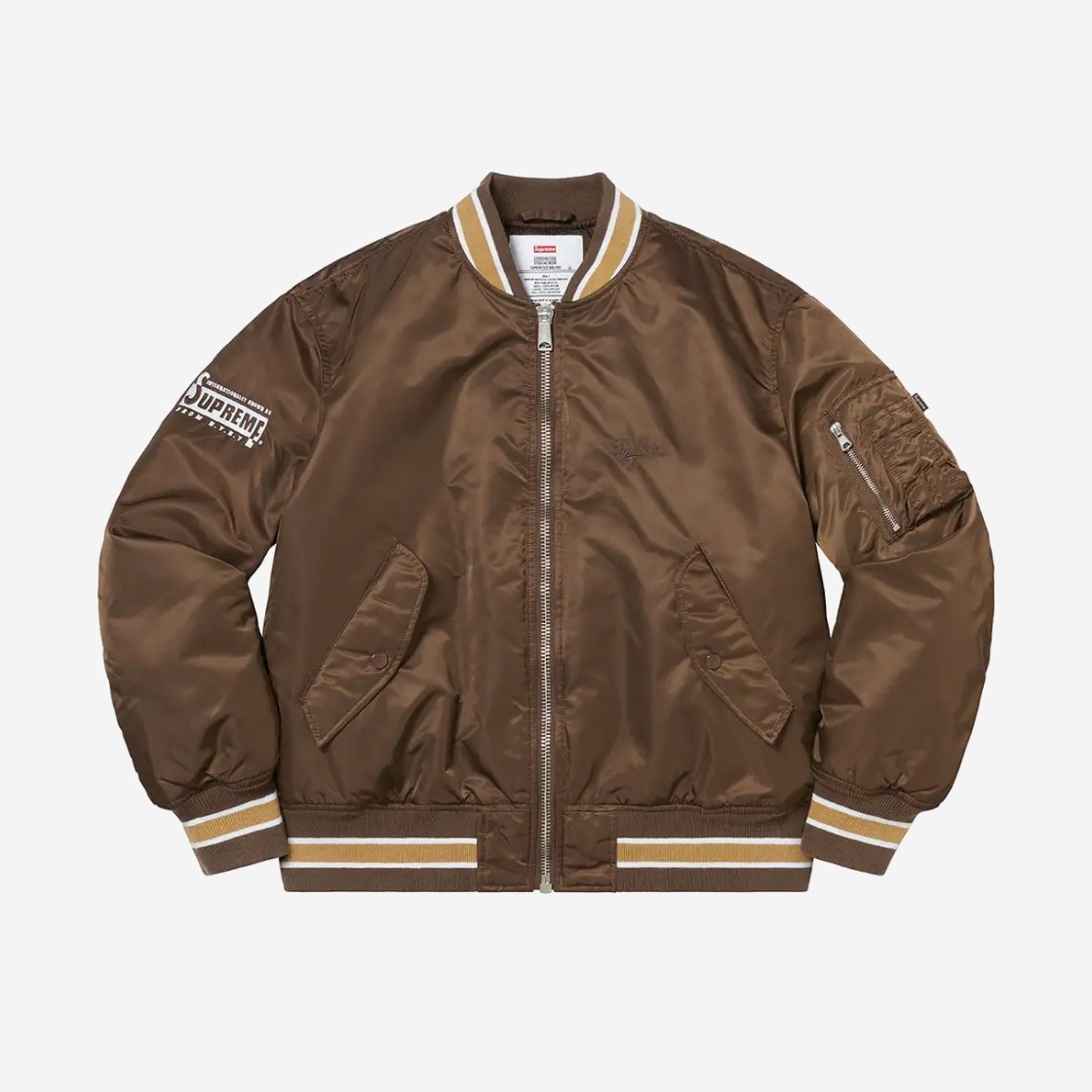 Supreme Second To None MA-1 Jacket Brown - 22SS 상세 이미지 2