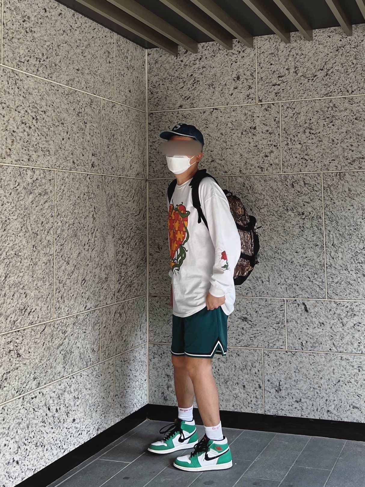 Supreme Backpack Real Tree Camo - 19FW, (W) Jordan 1 Retro High OG Lucky Green 착용 스타일 - 1
