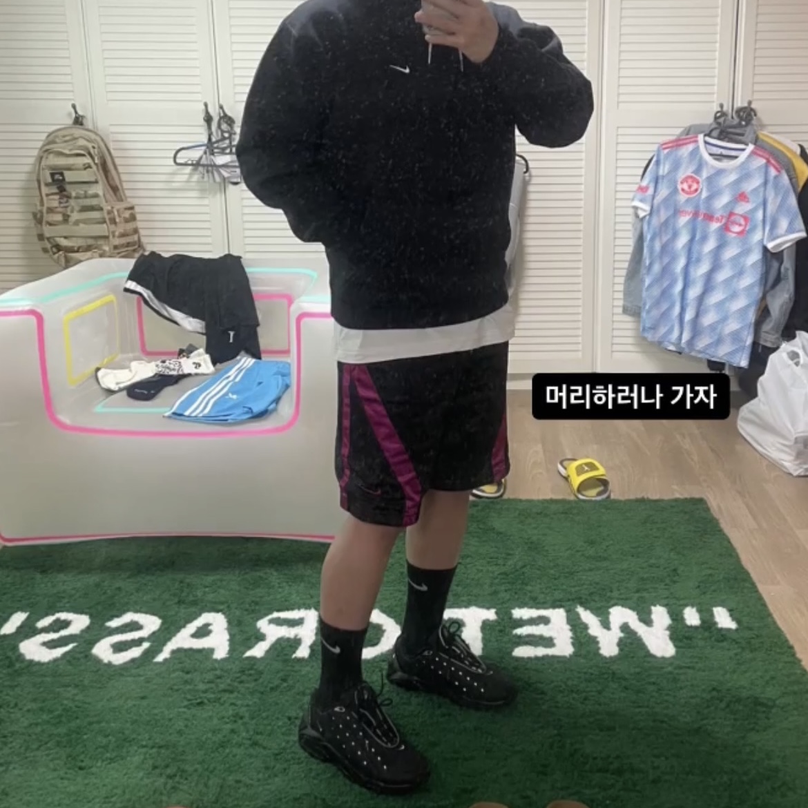 Nike x Drake Nocta Hot Step Air Terra Triple Black, Nike x Drake Nocta Hot Step Air Terra Triple White 착용 스타일 - 3