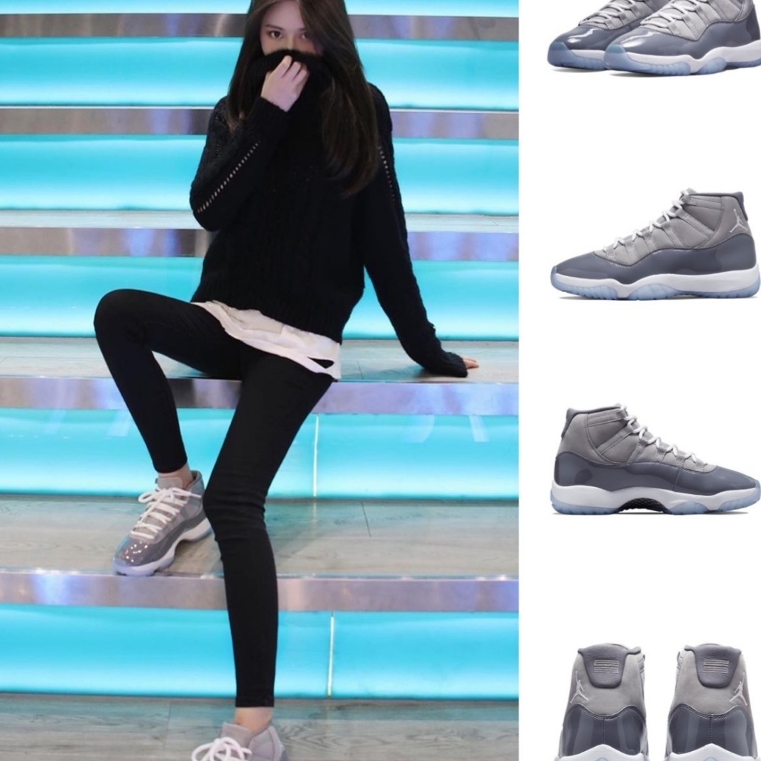 (GS) Jordan 11 Retro Cool Grey 2021 착용 스타일 - 1