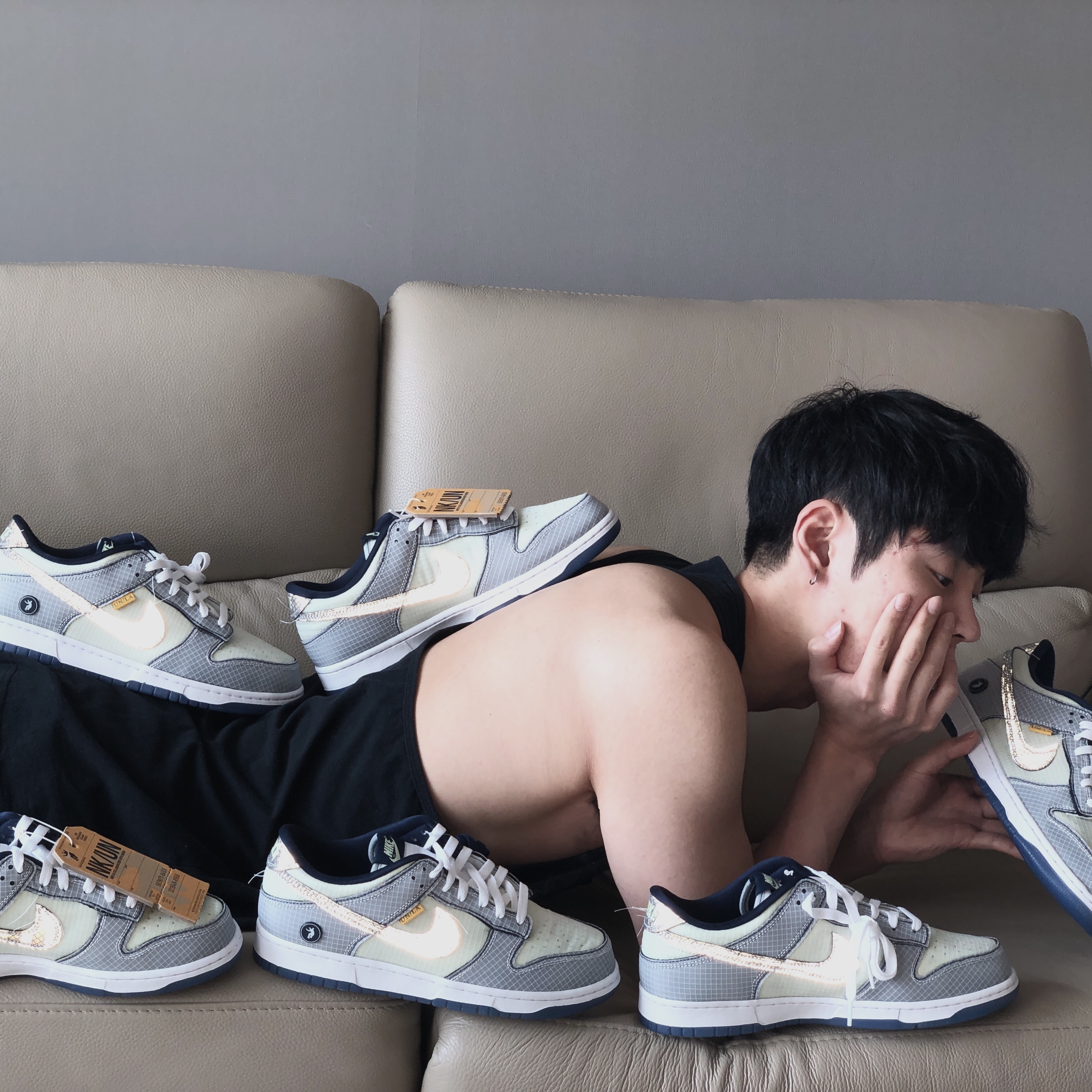 Nike x Union Dunk Low Passport Pack Pistachio 착용 스타일
