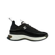 (W) Chanel Mixed Fibers Sneakers Suede Calfskin & Black Dark Grey